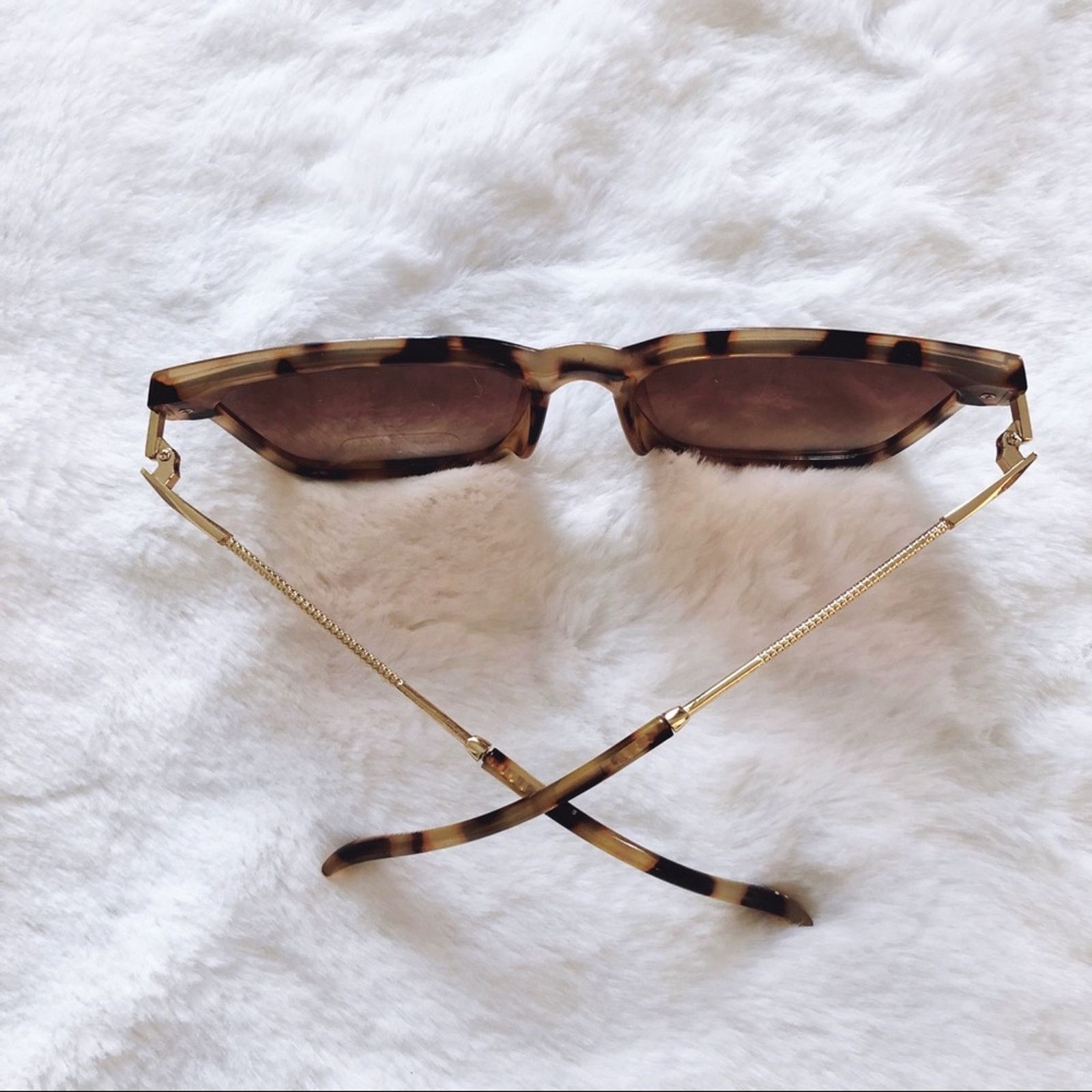 Other Kai Tortoise Brown Square Sleek Sunglasses Size ONE SIZE - 6 Thumbnail