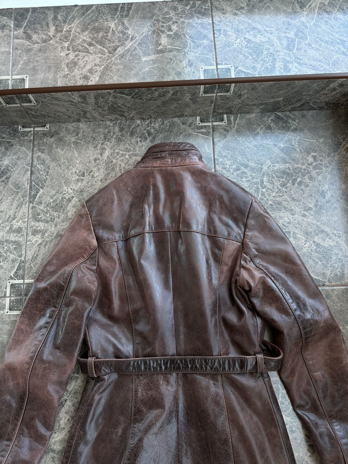 Other Vintage Jade Woman Leather Belted Trench Coat Sz M Size M / US 6-8 / IT 42-44 - 9 Thumbnail