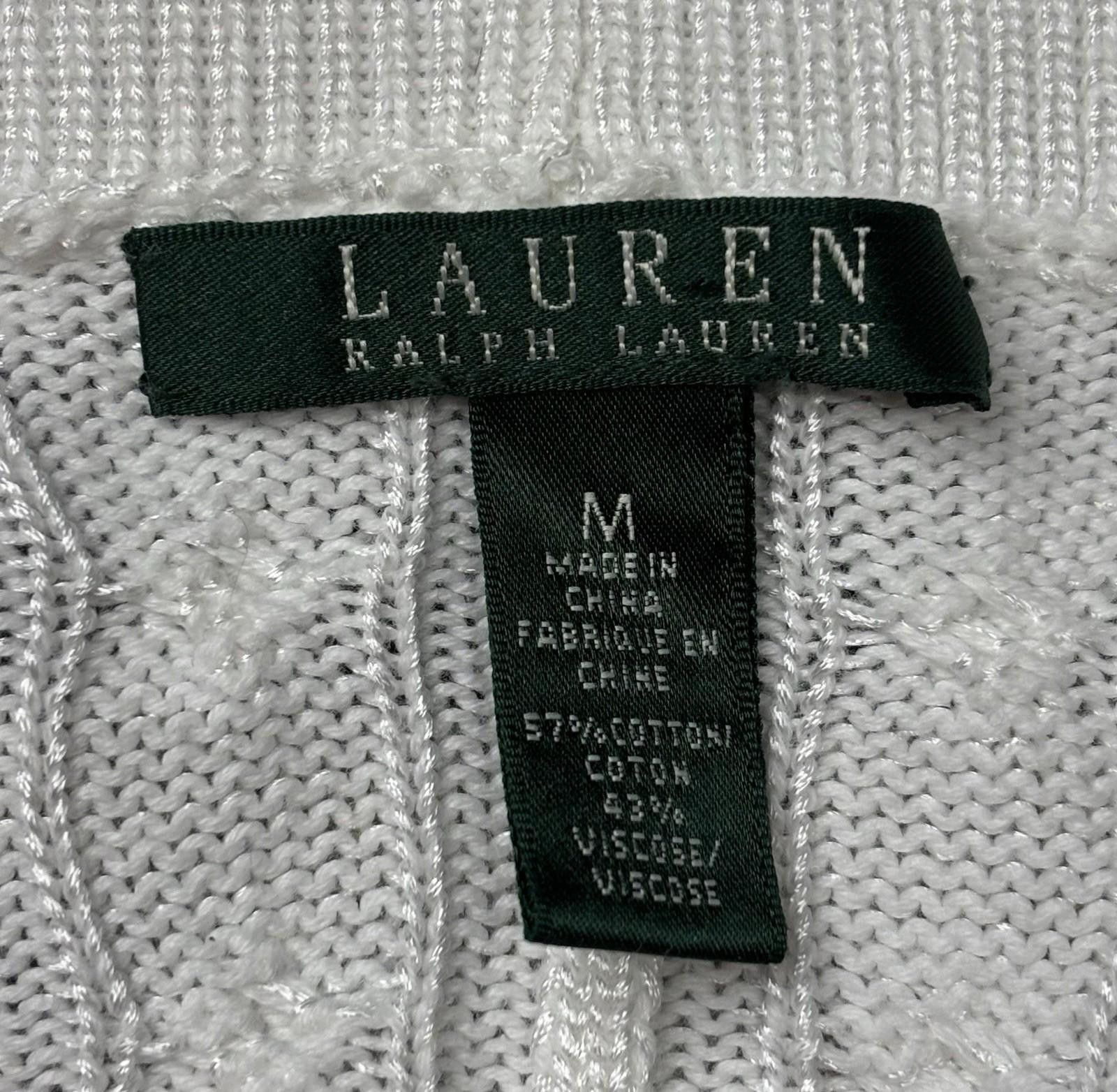 Lauren Ralph Lauren Lauren Ralph Lauren Cardigan Sweater Womens M Cable Knit Size M / US 6-8 / IT 42-44 - 2 Thumbnail