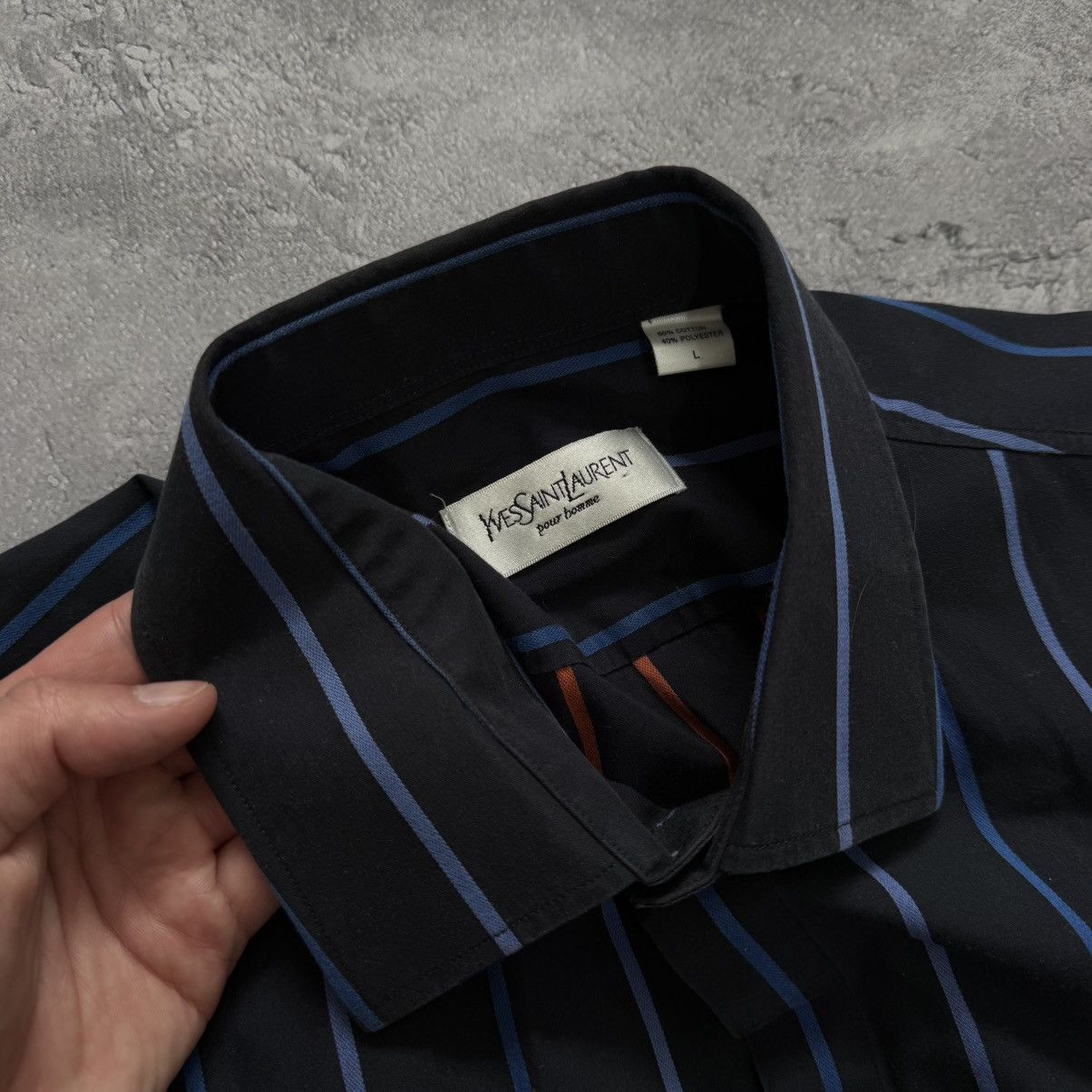Yves Saint Laurent Summer YSL Yves Saint Laurent Stripped Shirt Button Up Size US L / EU 52-54 / 3 - 5 Thumbnail