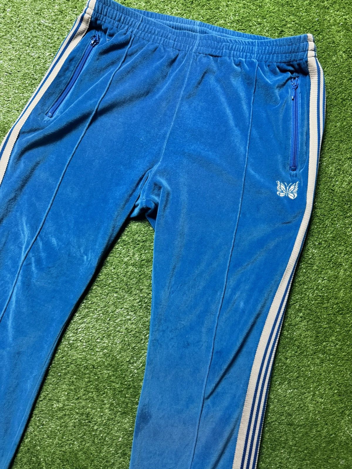 Needles Needles Velour Narrow Track Pants Size Large Size US 36 / EU 52 - 2 Thumbnail