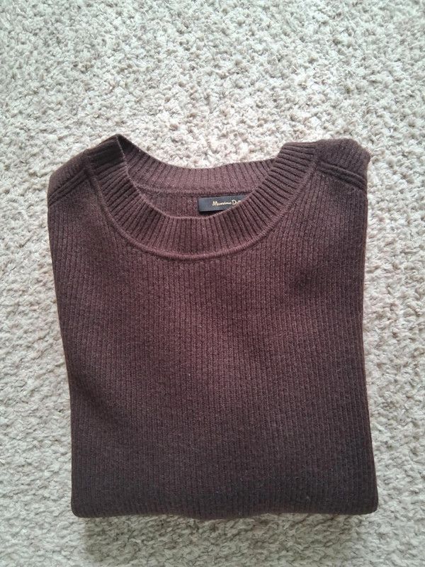 Massimo Dutti 94% wool 6% cashmere sweater chocolate brown thick weave Size US M / EU 48-50 / 2 - 2 Thumbnail