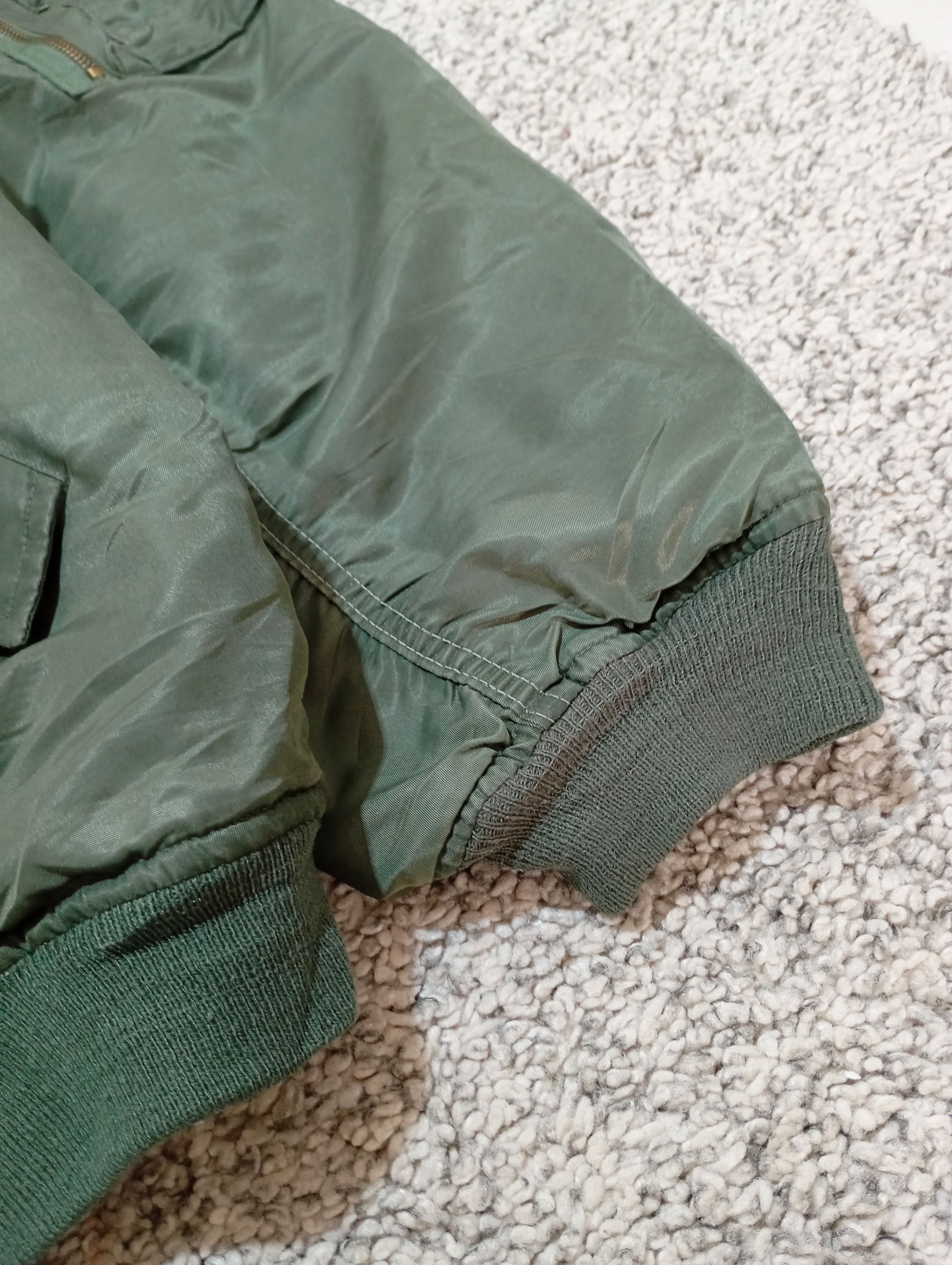 Alpha Industries 90s Ma1 Flyer Green Vintage Bomber Alpha L Jacket Oversize Size US L / EU 52-54 / 3 - 8 Thumbnail