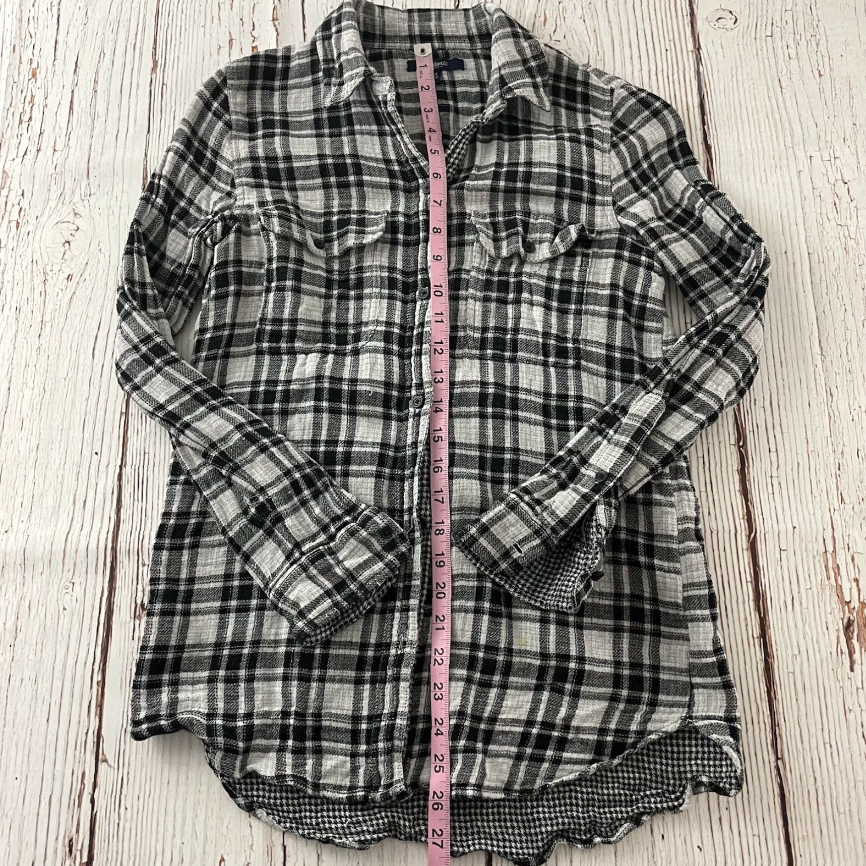Madewell Madewell Plaid Flannel Button-Up Shirt Women XS Black White Multicolor Long Sleeve Adults Womens Size XS / US 0-2 / IT 36-38 - 4 Thumbnail