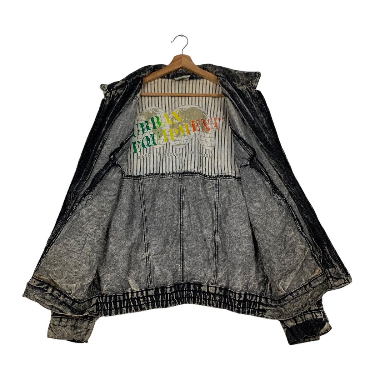 Urban Equipment URBAN EQUIPMENT Black Stone Wash Denim Jacket #2177-C96 Size US XL / EU 56 / 4 - 11 Thumbnail