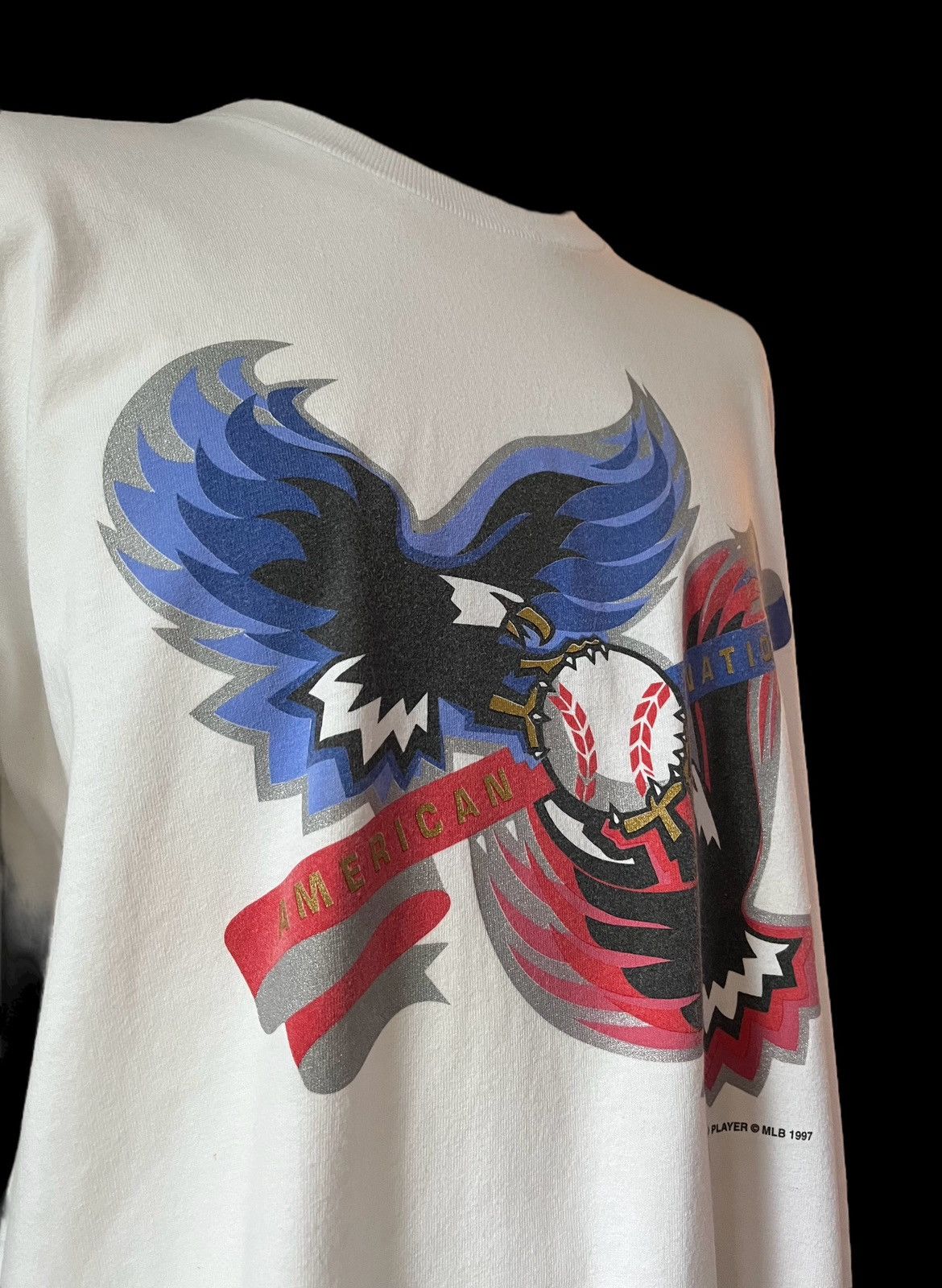 MLB × Pro Player × Vintage Vintage 1997 MLB American/National Pro Player T shirt XL Size US XL / EU 56 / 4 - 2 Thumbnail
