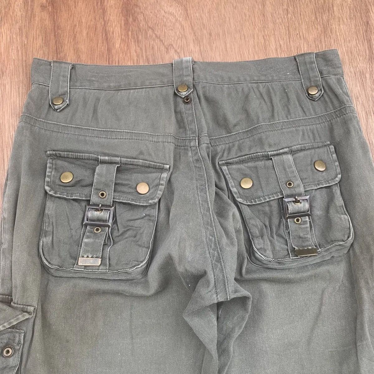 Japanese Brand RARE ‼️DOUBLE KNEE TROUSERS SEMATIC DESIGN CARGO FADED PANTS Size US 31 - 12 Thumbnail