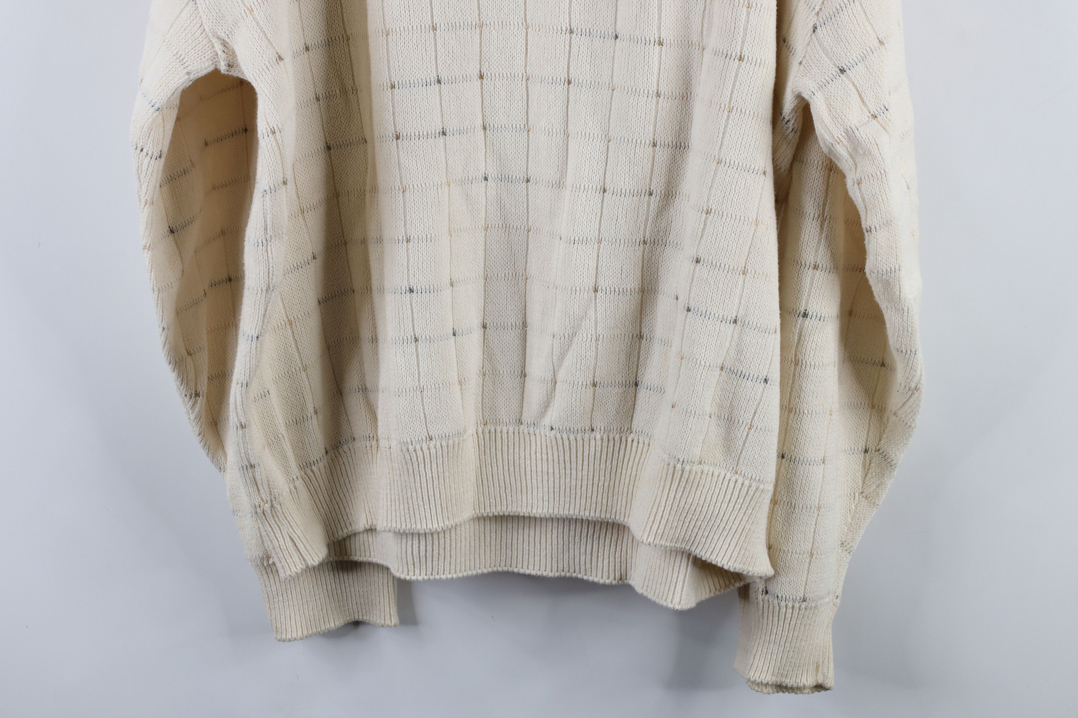 Vintage Vintage 90s Streetwear Ribbed Knit Golf Sweater Cotton USA Size US XL / EU 56 / 4 - 14 Thumbnail