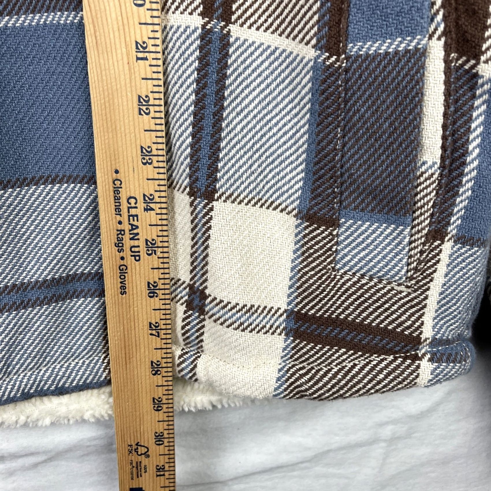 FatFace Fat Face Jacket Mens XL Blue Plaid Shacket Sherpa Lined Button Up Outdoor Hoodie? Size US XL / EU 56 / 4 - 4 Thumbnail