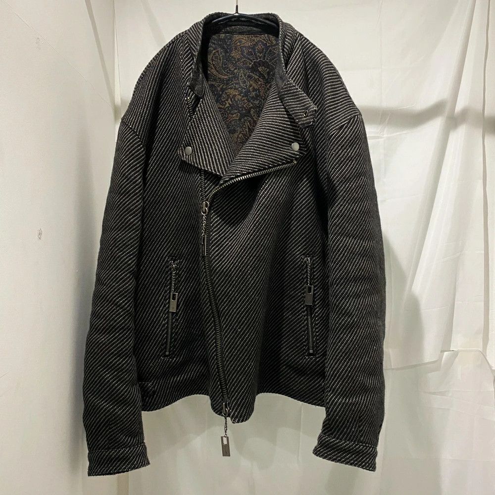 Yohji Yamamoto Yohji Yamamoto POUR HOMME TWEED INK W RIDERS BLOUSON Size US M / EU 48-50 / 2 - 1 Thumbnail