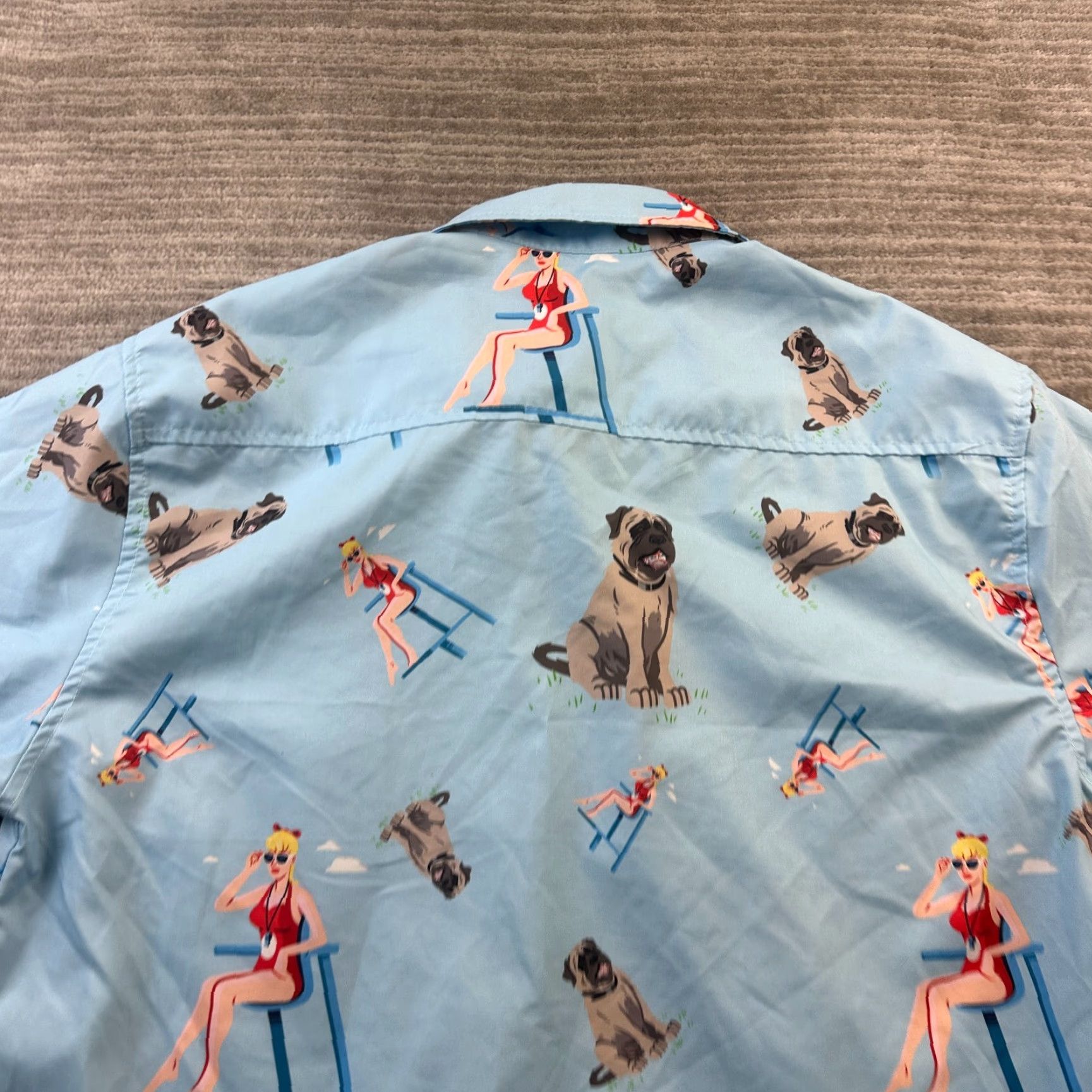 Vintage Rsvlts Shirt Mens Medium Blue Button Up Sandlot Size US M / EU 48-50 / 2 - 5 Thumbnail