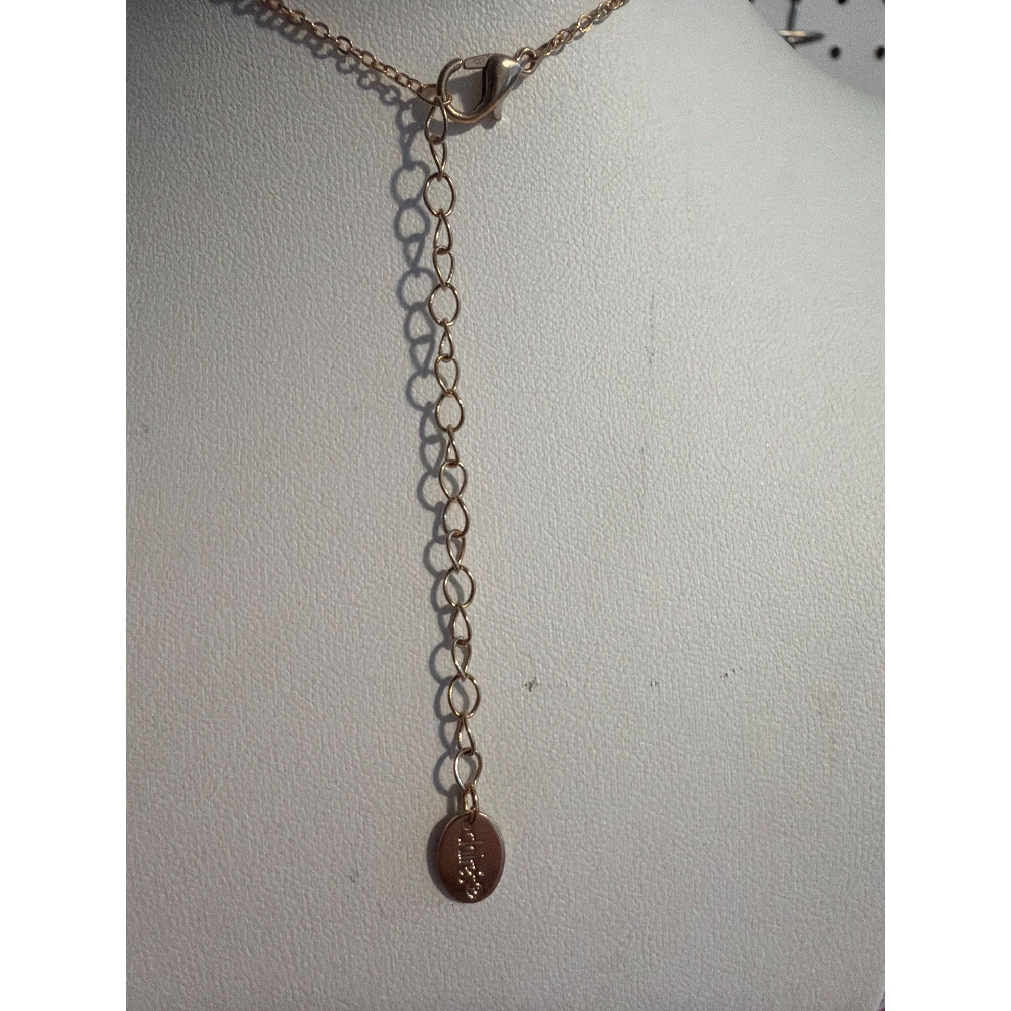 Other Dainty Gold Tone Necklace Virgo Pendant Script Claire's Zodi Size ONE SIZE - 4 Thumbnail