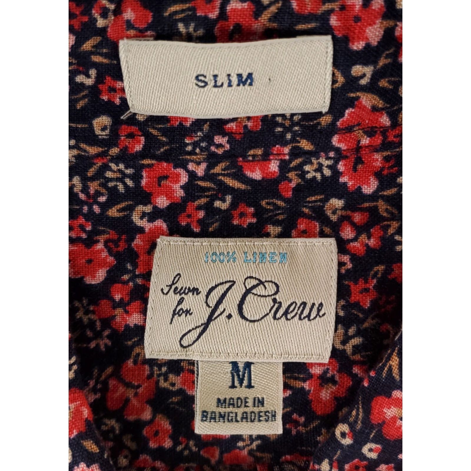J.Crew J. Crew Shirt Short Sleeve 100% Linen Button Up Slim Flowers Pattern Mens M Multicolor Shirt Size US M / EU 48-50 / 2 - 2 Thumbnail