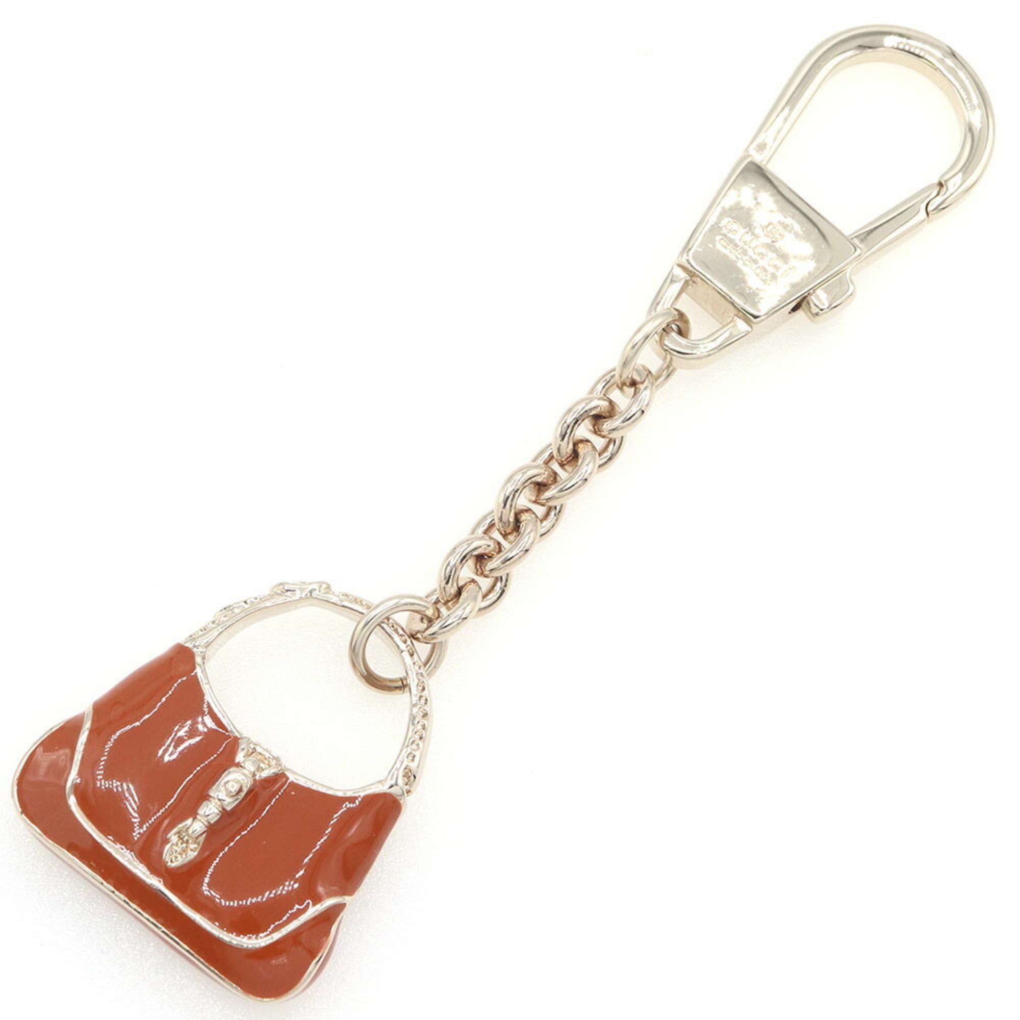 Gucci Gucci Key Ring, Brown and Silver Metal, Keychain, Handbag Motif, Accessory, Bag Charm, Women's, GUCCI Size ONE SIZE - 1 Thumbnail