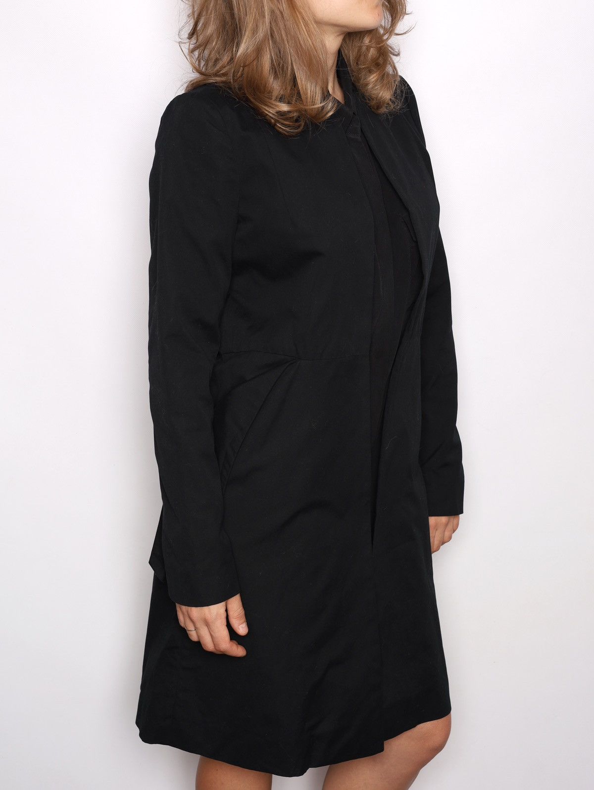 Marni Marni Cotton Open Coat Black With Pockets Long Blazer Jacket Size XS / US 0-2 / IT 36-38 - 4 Thumbnail
