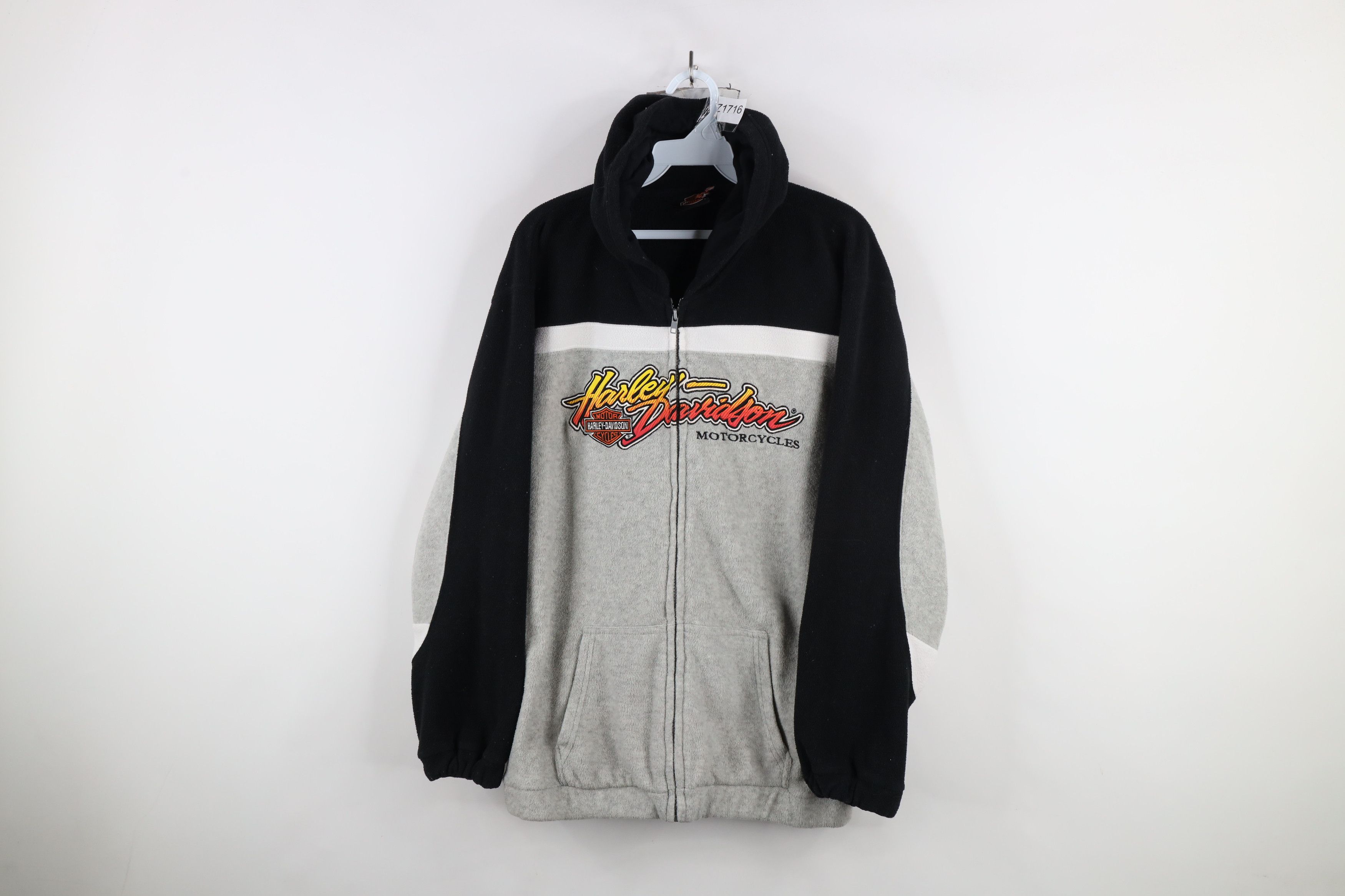 Harley Davidson × Vintage Vintage 90s Y2K Harley Davidson Full Zip Fleece Hoodie Size US S / EU 44-46 / 1 - 1 Thumbnail