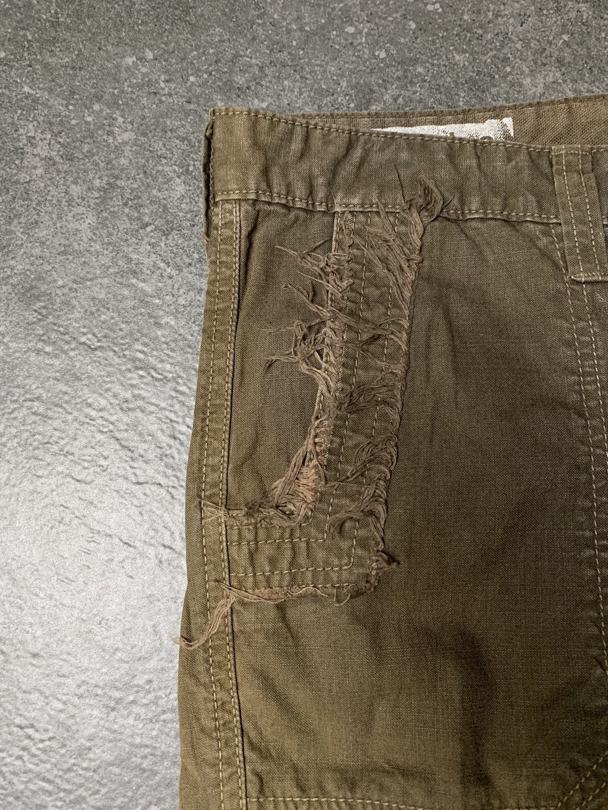 Japanese Brand 2000s Surplus Gas Mask 3D Pocket Flared Cargo Pants Size US 31 - 8 Thumbnail