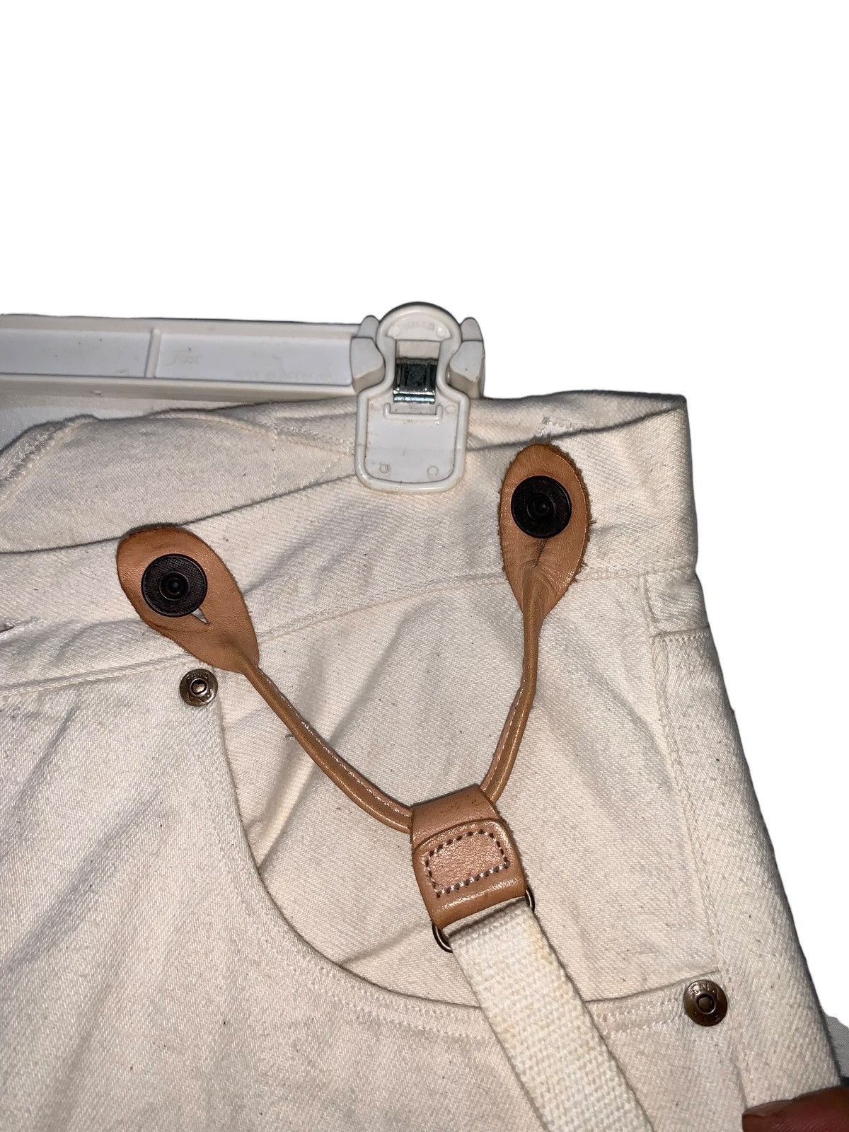 Japanese Brand Vtg RNA INC japan suspenders baggy jeans white Size US 32 / EU 48 - 4 Thumbnail