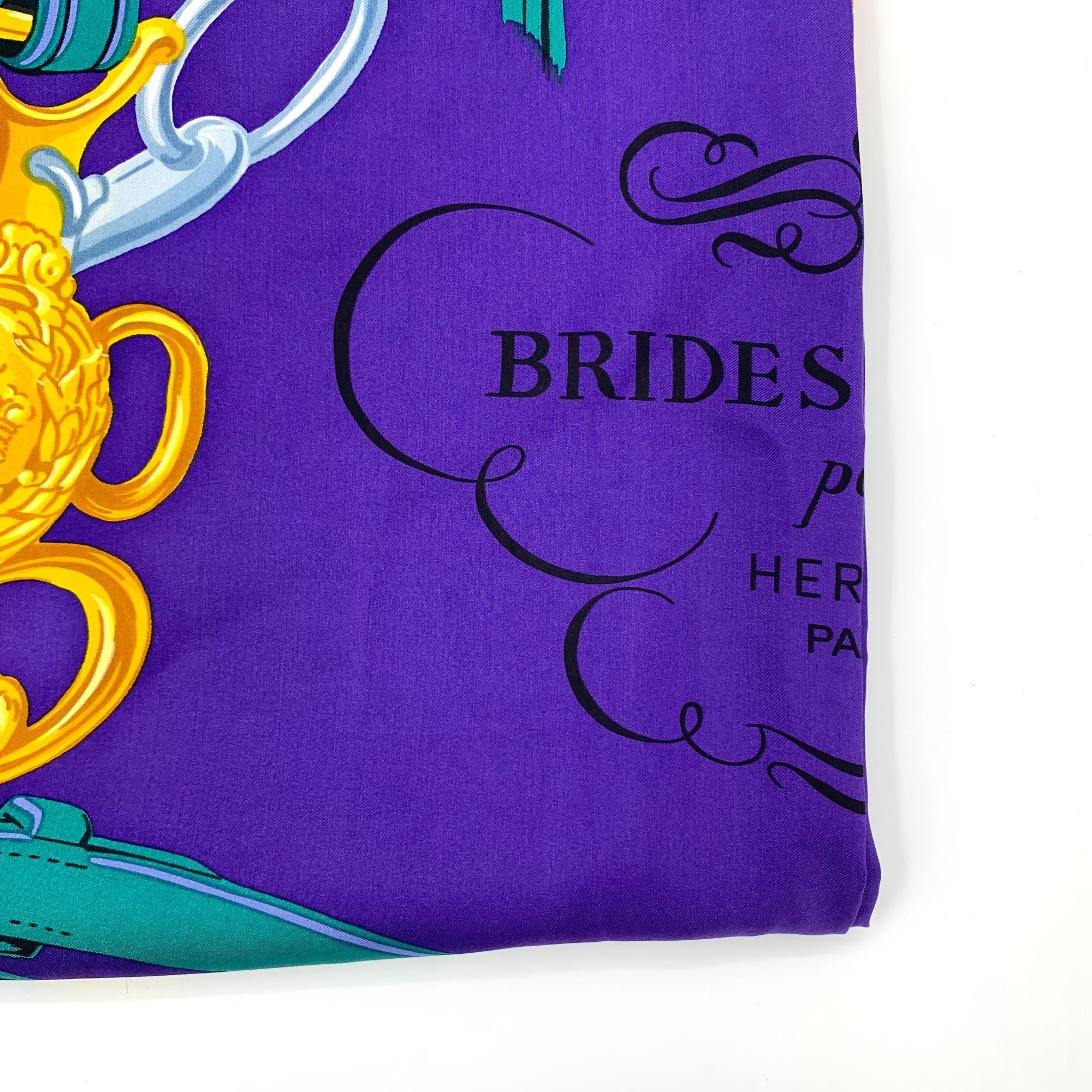 Hermes Hermès Made In France Brides De Gala 100% Silk Scarf Purple/ Size ONE SIZE - 9 Thumbnail