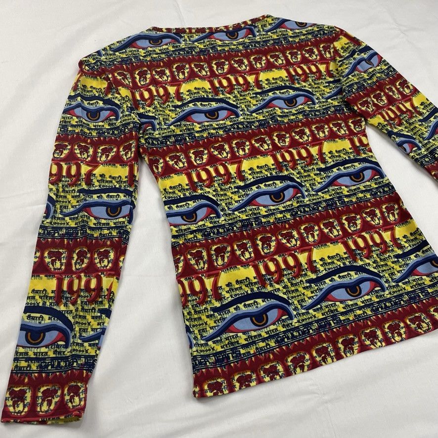 Jean Paul Gaultier SS1997 Jean Paul Gaultier Buddha Eye Elastic T-Shirt Vintage Size US S / EU 44-46 / 1 - 7 Thumbnail