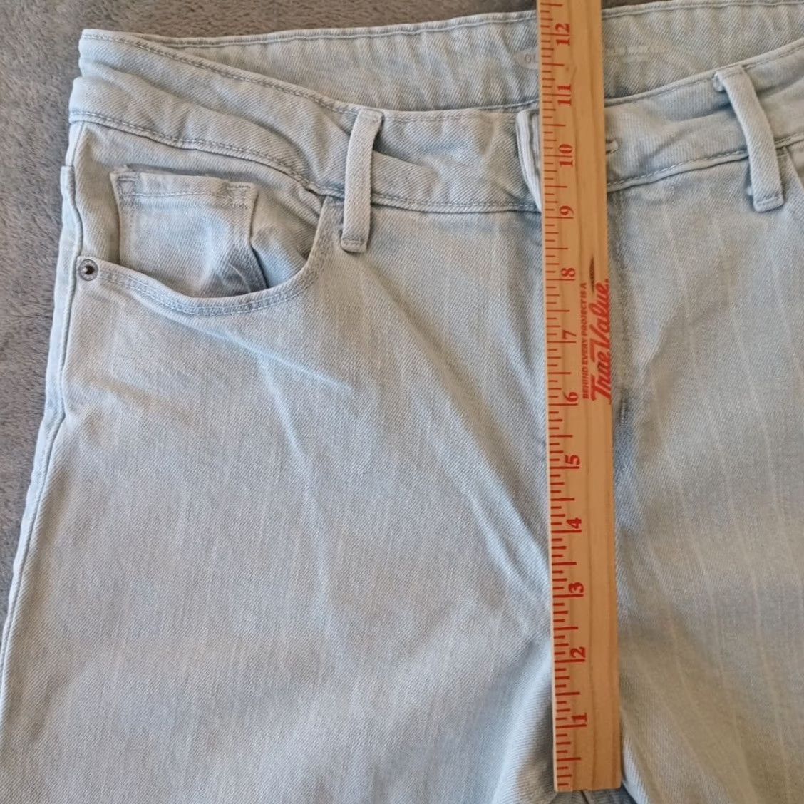 Old Navy Old Navy Jeans Womens 10 Size Striped Slim Wide Leg Light Wash 31x26 Size 32" / US 10 / IT 46 - 4 Thumbnail
