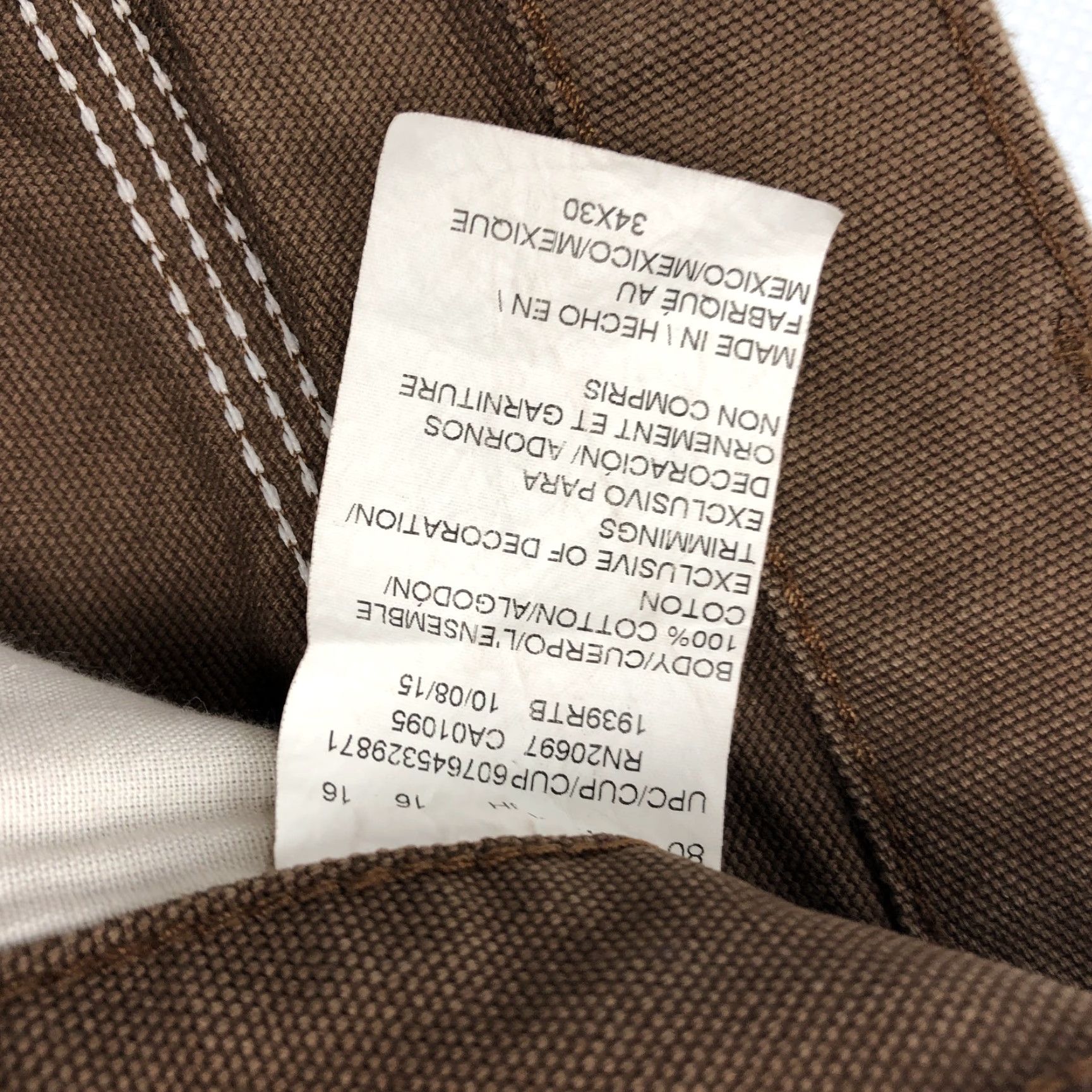 Dickies Dickies Men's Brown Workwear Carpenter Pants 34x30 Cotton Canvas Utility Pockets Size US 34 / EU 50 - 5 Thumbnail