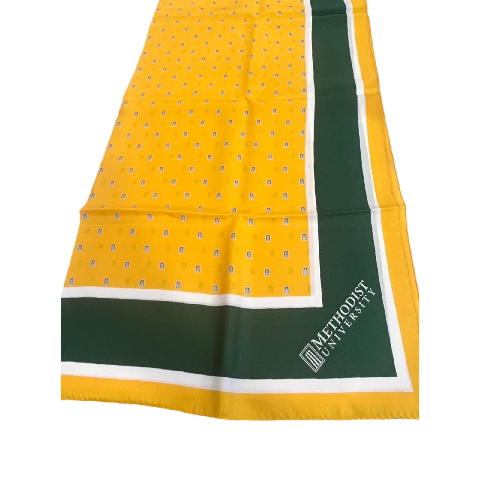 Vineyard Vines VINEYARD VINES Square Scarf Silk NEW Methodist University GB Packers Colors Geometric Silk Scarf Women Gold Square Scarf Women Size ONE SIZE - 5 Thumbnail