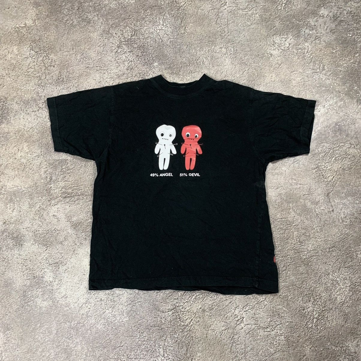 Vintage Vintage Y2K Graphic Tee Angel Devil Print Streetwear Boxy S Size US S / EU 44-46 / 1 - 1 Thumbnail