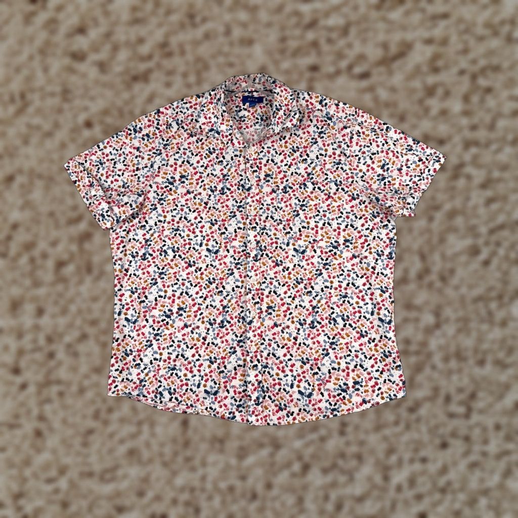 Vintage APT 9 Shirt Men XL Blue White Pink Floral Cotton Blend Hawaiian Size US XL / EU 56 / 4 - 1 Thumbnail
