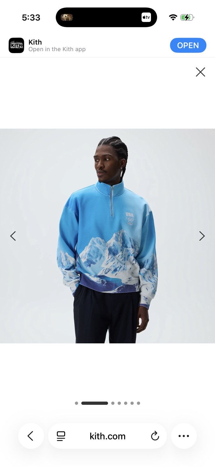 Kith Kith for Team USA Summit Winter Mountain Quarter Zip Size US L / EU 52-54 / 3 - 12 Thumbnail