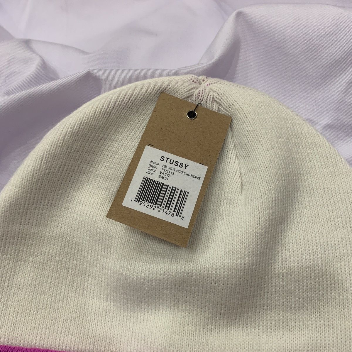 Stussy × Vintage Stussy Helvetia Jacquard Beanie Size ONE SIZE - 2 Thumbnail