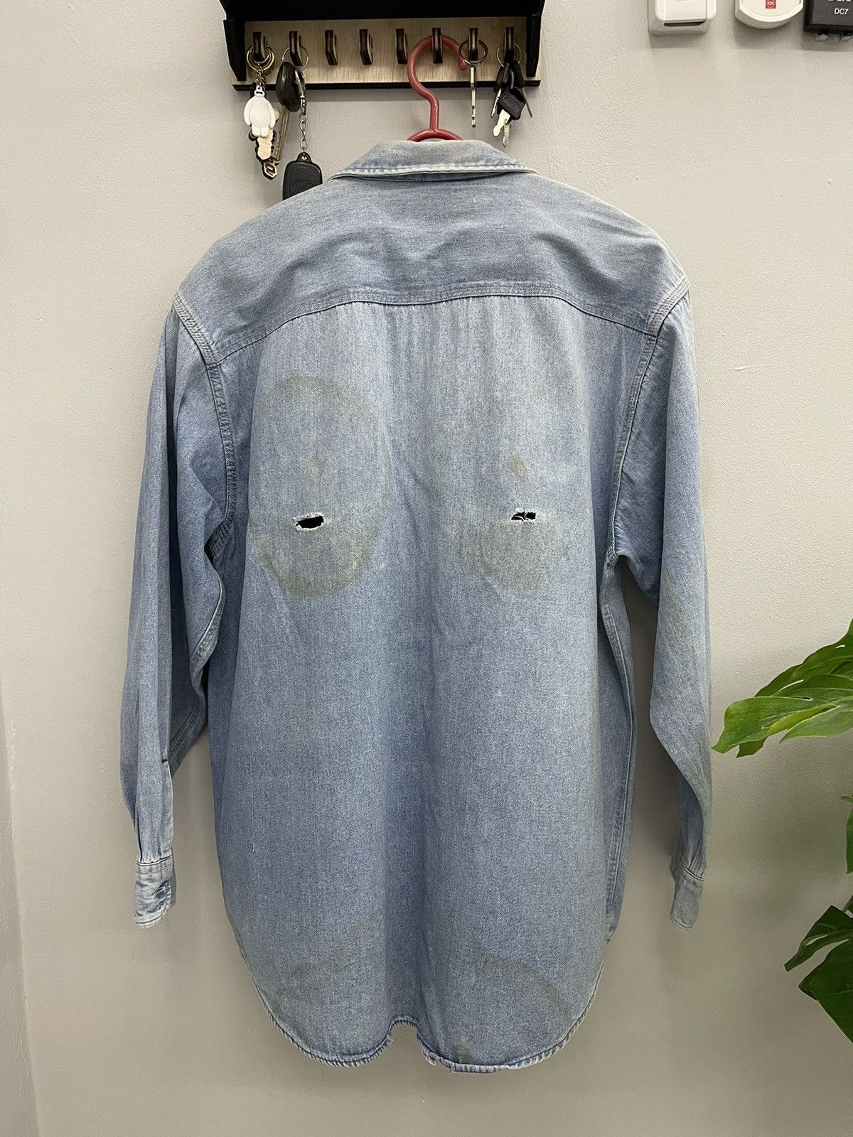 Sugar Cane Vintage Sugar Cane Double Pocket Work Shirt Distressed Size US XL / EU 56 / 4 - 7 Thumbnail