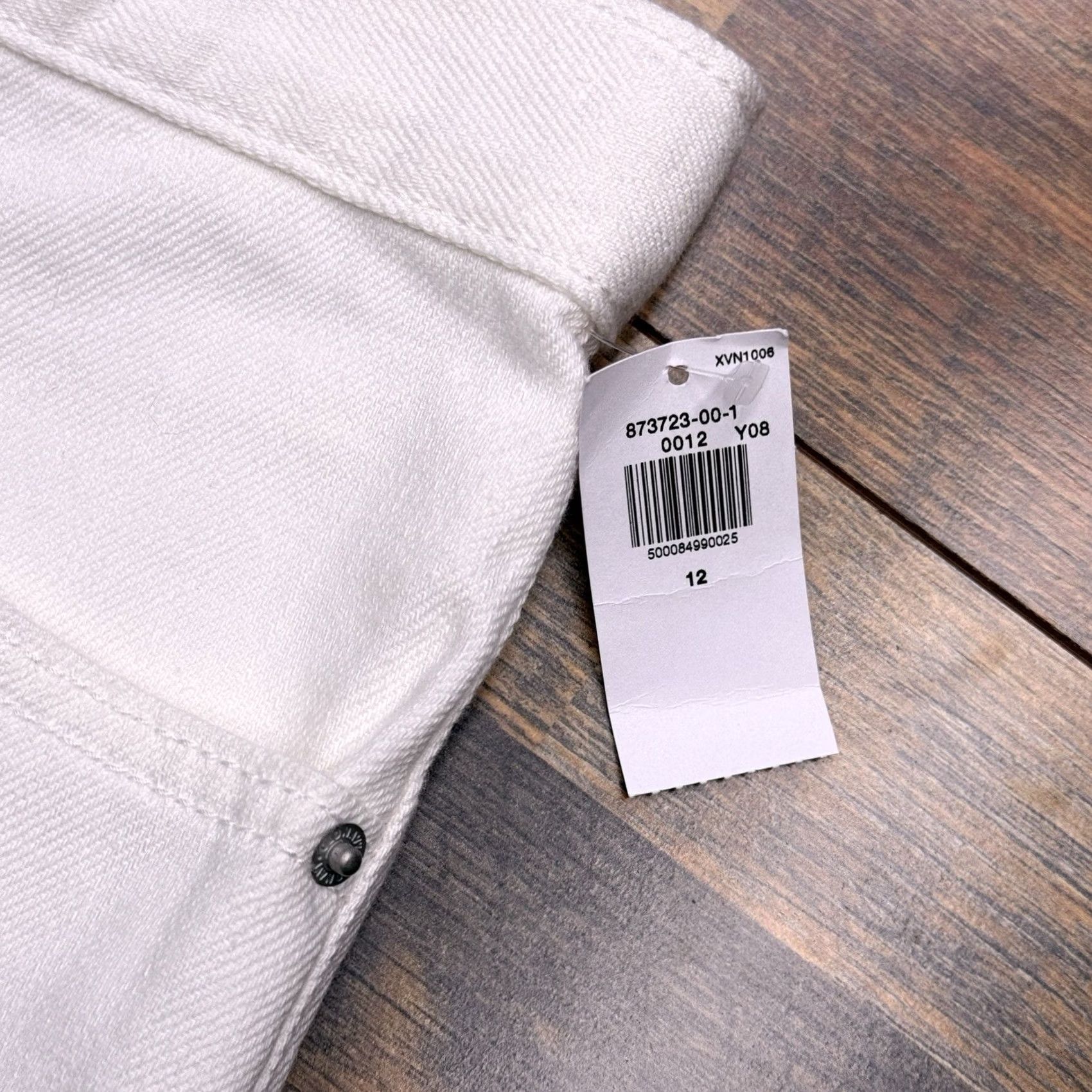 Old Navy Old Navy White Denim Short Shorts Womens 12 High Rise Cut-Off 5-Pocket Distressed Casual Summer 12 Womens Size 34" / US 12 / IT 48 - 3 Thumbnail