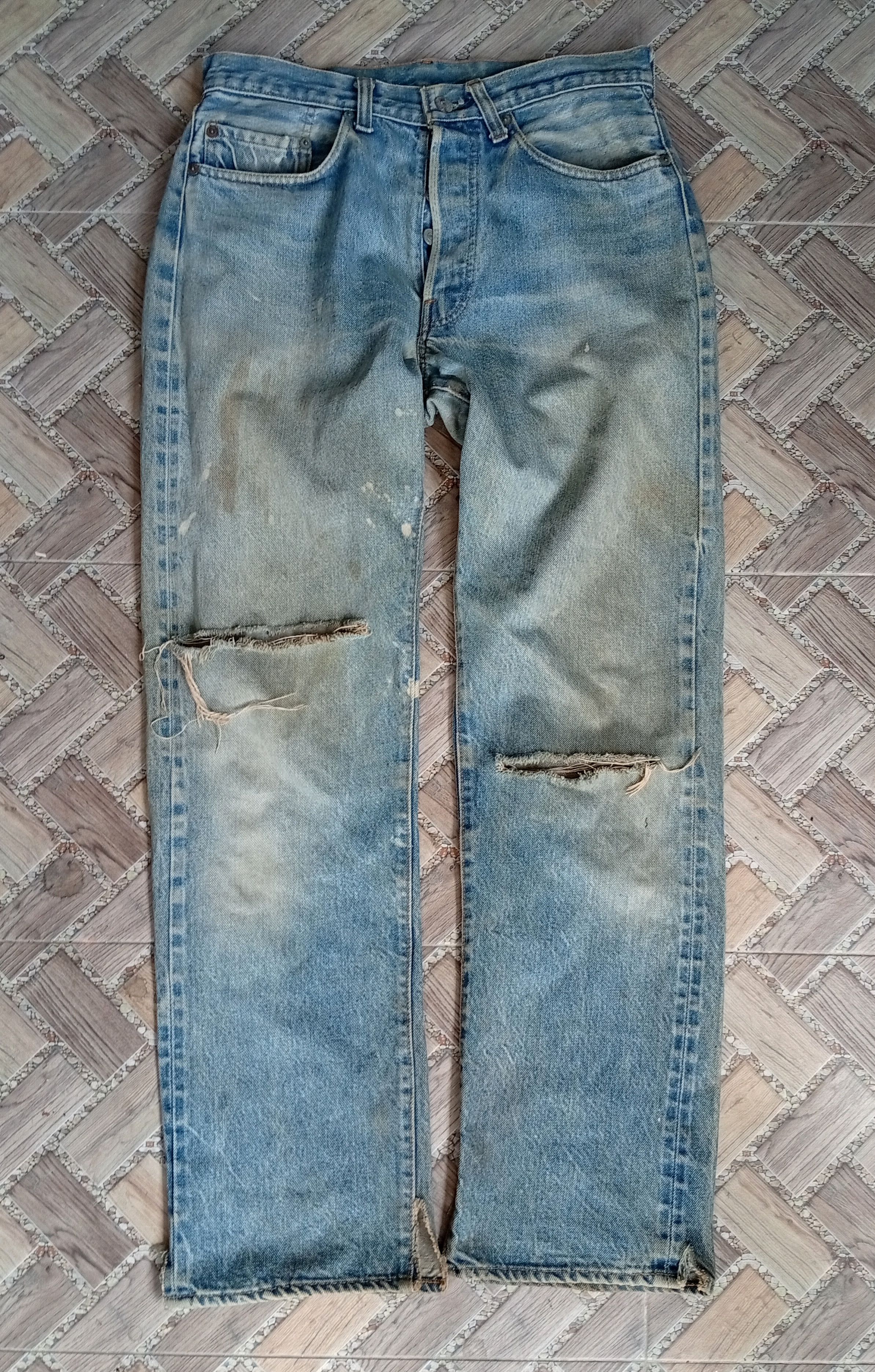 Levi's Vintage Clothing VTG 70's distressed Levi's 501 rendim Size US 31 - 1 Thumbnail