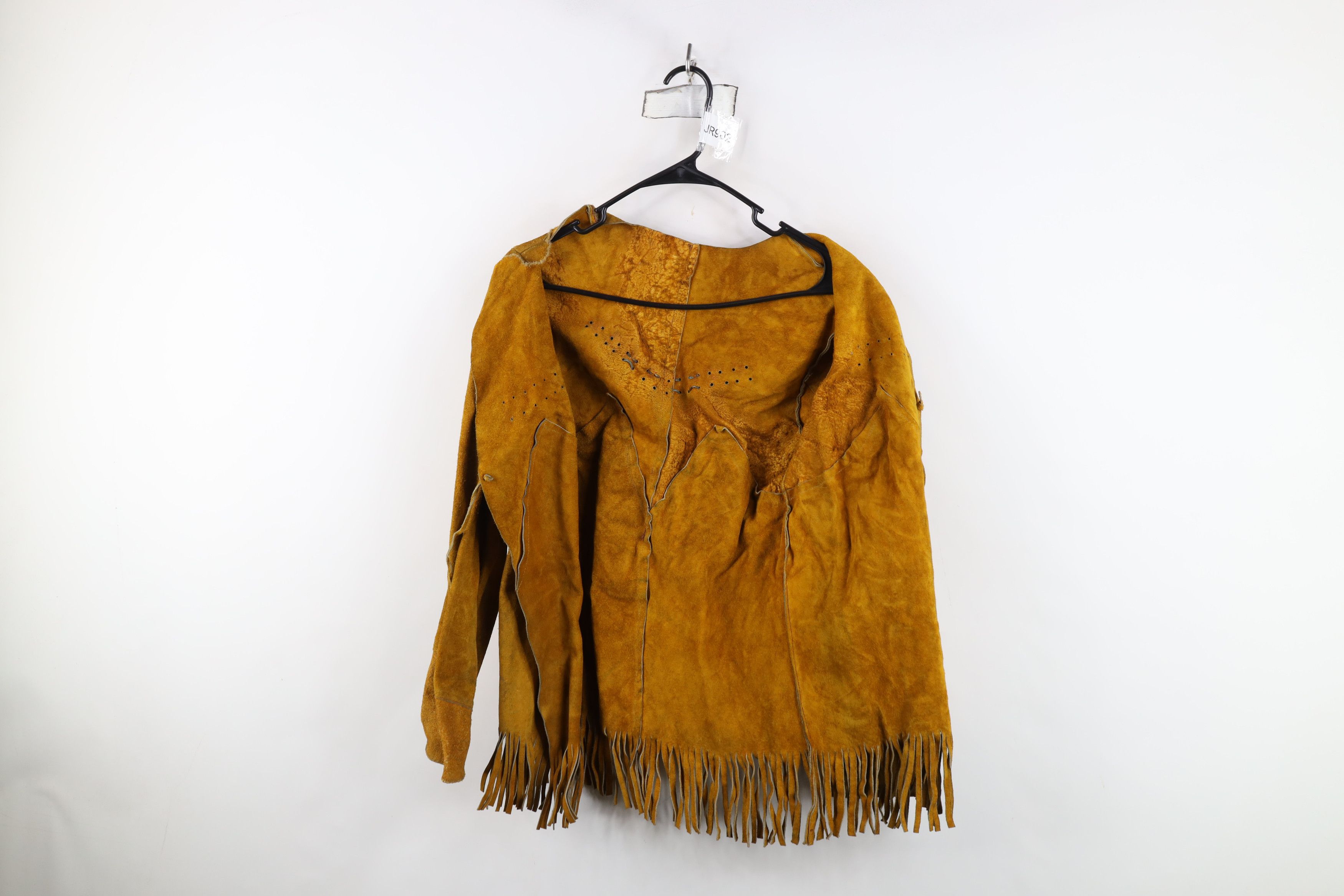 Vintage Vintage 60s Boho Chic Western Fringed Suede Leather Jacket Size L / US 10 / IT 46 - 8 Thumbnail