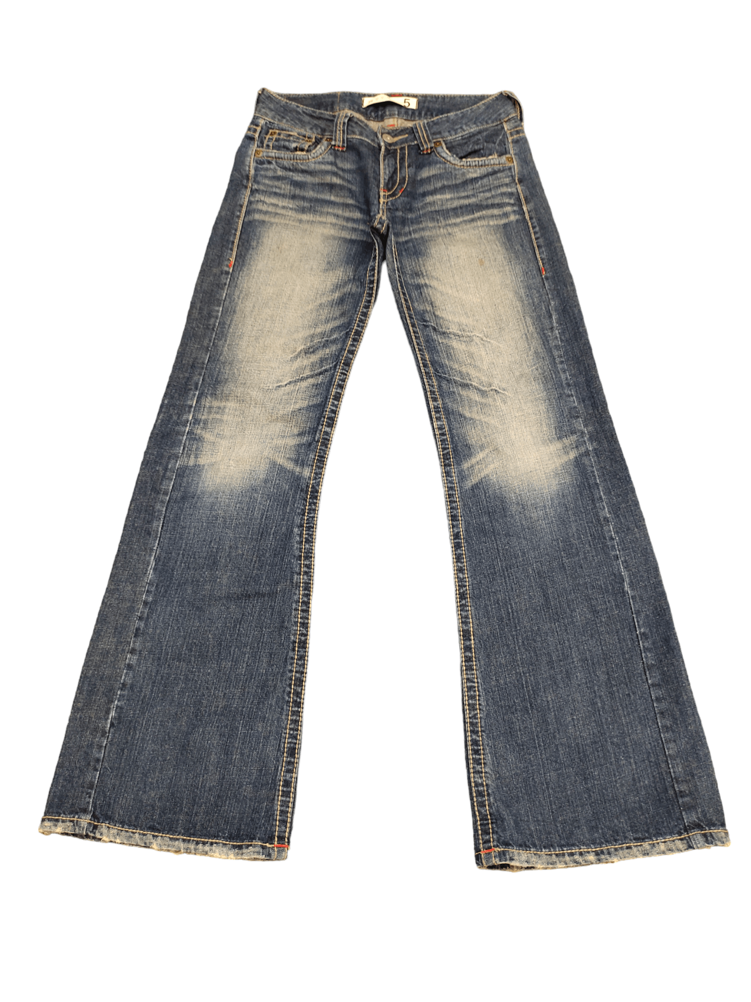 Le Grande Bleu (L.G.B.) Flare Jeans 5 Japan Distress Faded Low Rise Boot Cut Y2k Goa Size US 28 / EU 44 - 2 Thumbnail