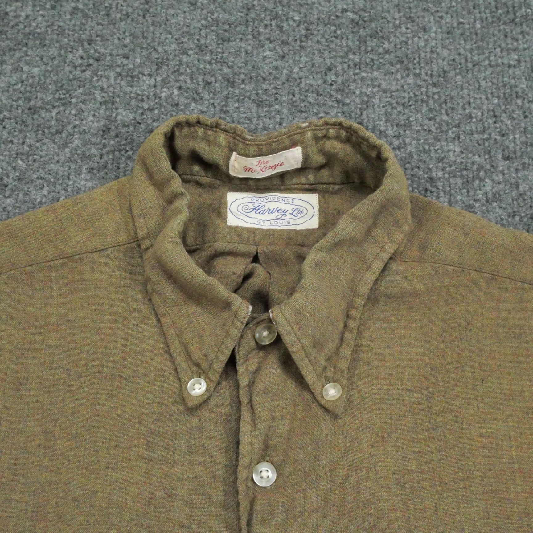 Vintage VINTAGE Harvey LTD Shirt Mens XL Brown Rayon Acrylic Blend Button Up 60s Solid Long Sleeve Collared Classic Button-Up Mens Size US XL / EU 56 / 4 - 4 Thumbnail
