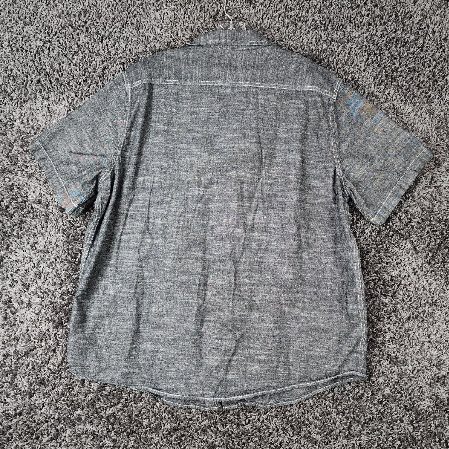Vintage Woolrich Shirt Mens XL Gray Short Sleeve Button-Up with Pockets Size US 36 / EU 52 - 6 Thumbnail