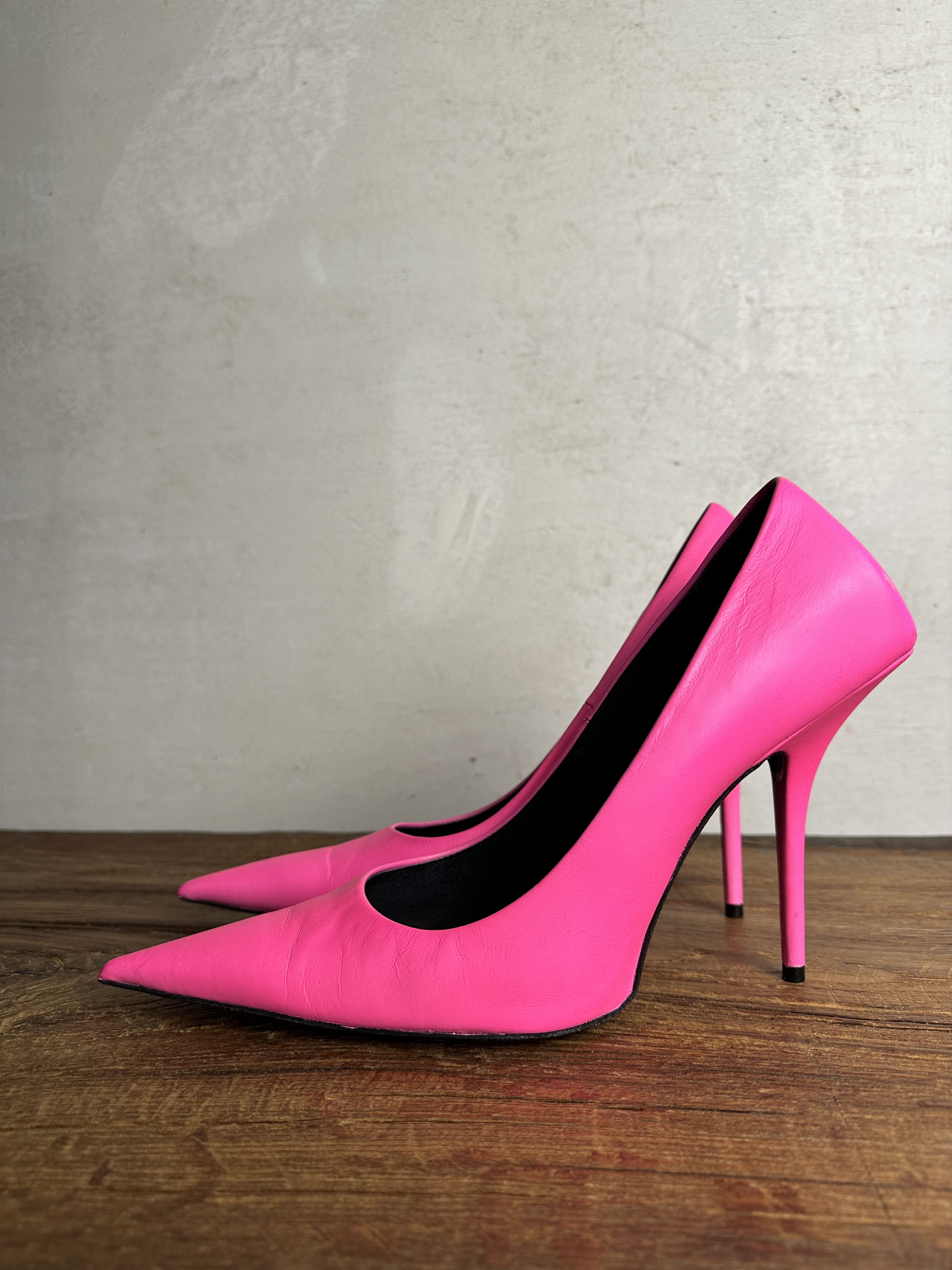 Balenciaga Balenciaga Knife Leather Pink Heels Size US 9 / IT 39 - 1 Thumbnail