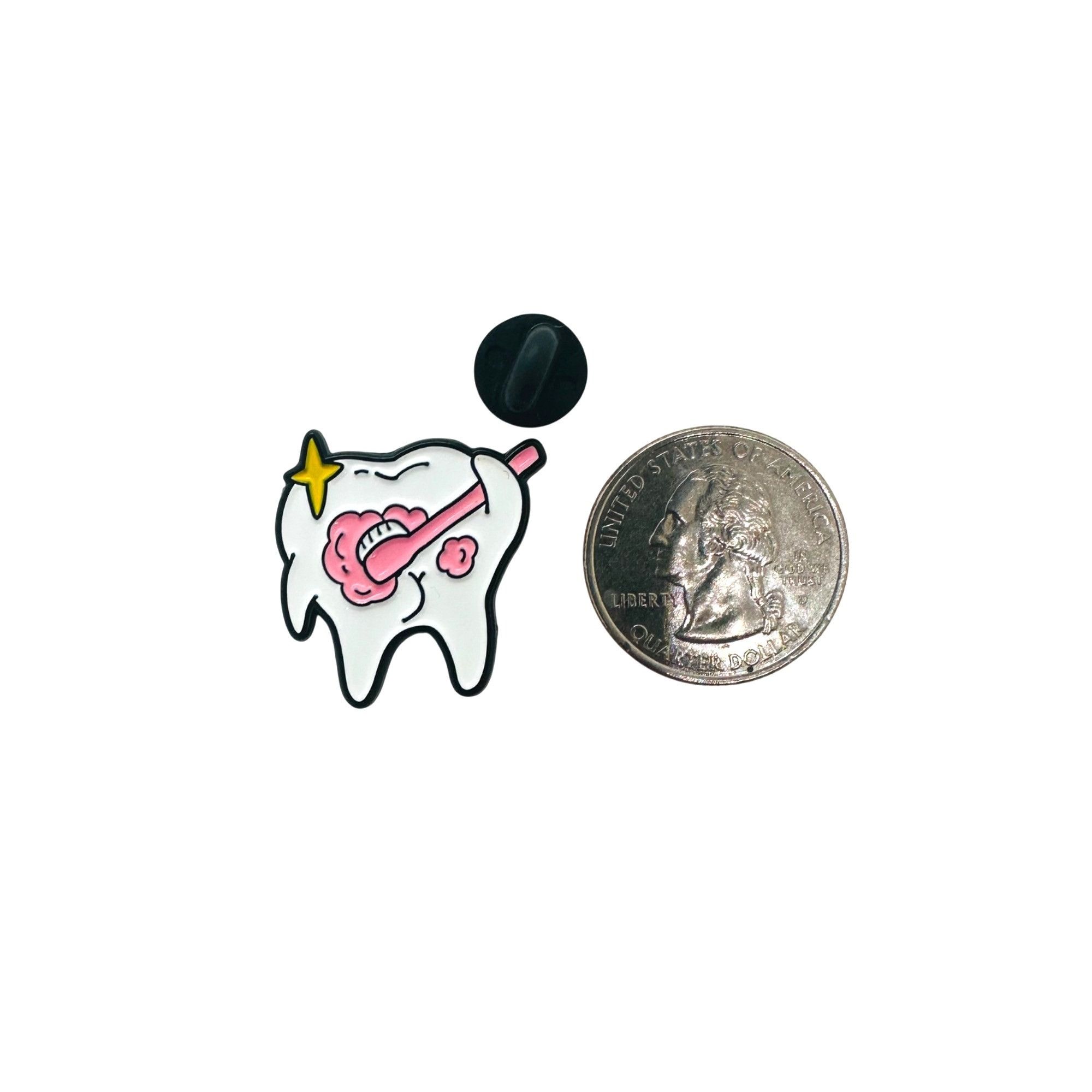 Other Teeth brooches cute smiley face teeth lapel pin I love brush Size ONE SIZE - 3 Thumbnail