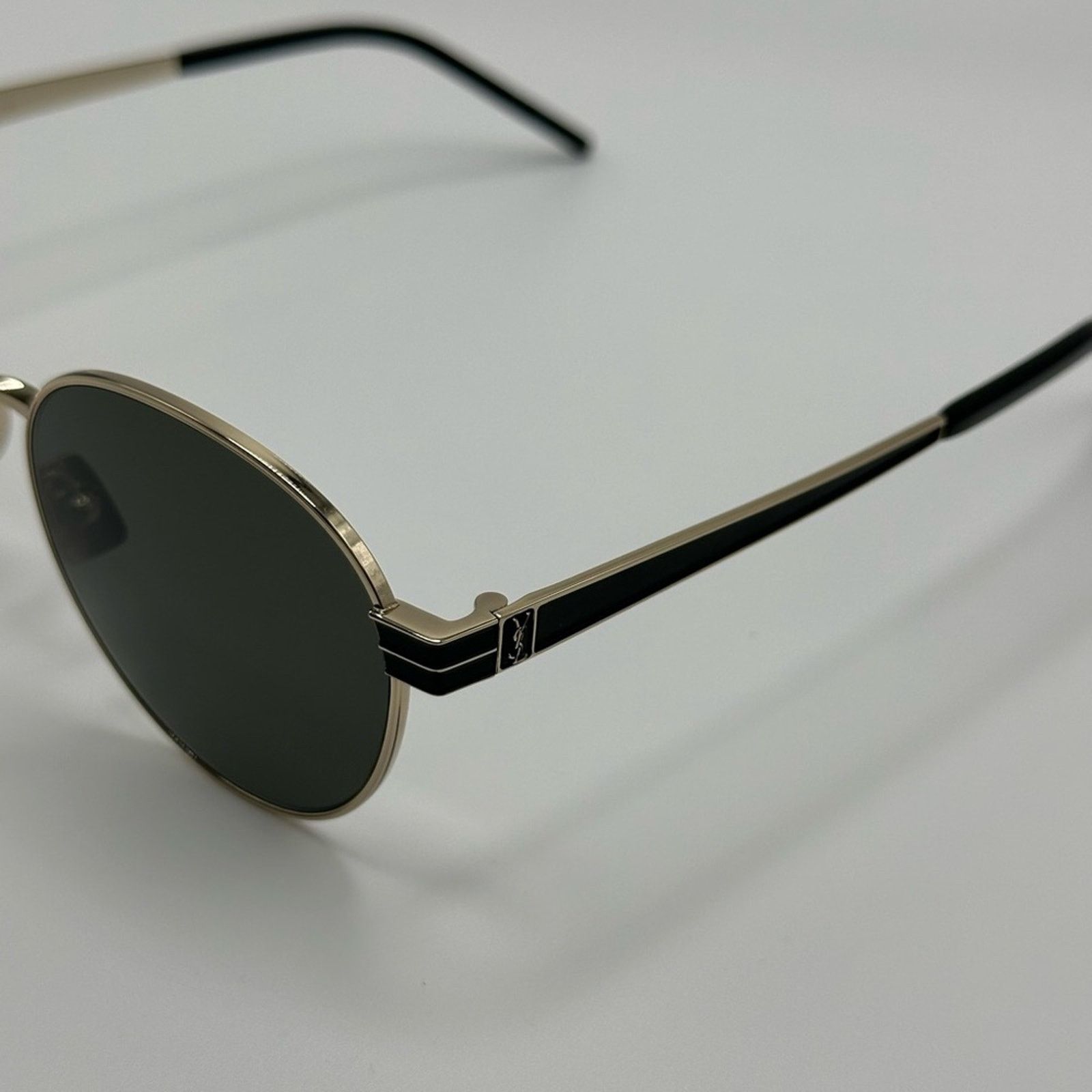 Saint Laurent Paris NEW YSL Saint Laurent Sunglasses SL M62 003 Gold Grey Unisex Size ONE SIZE - 4 Thumbnail