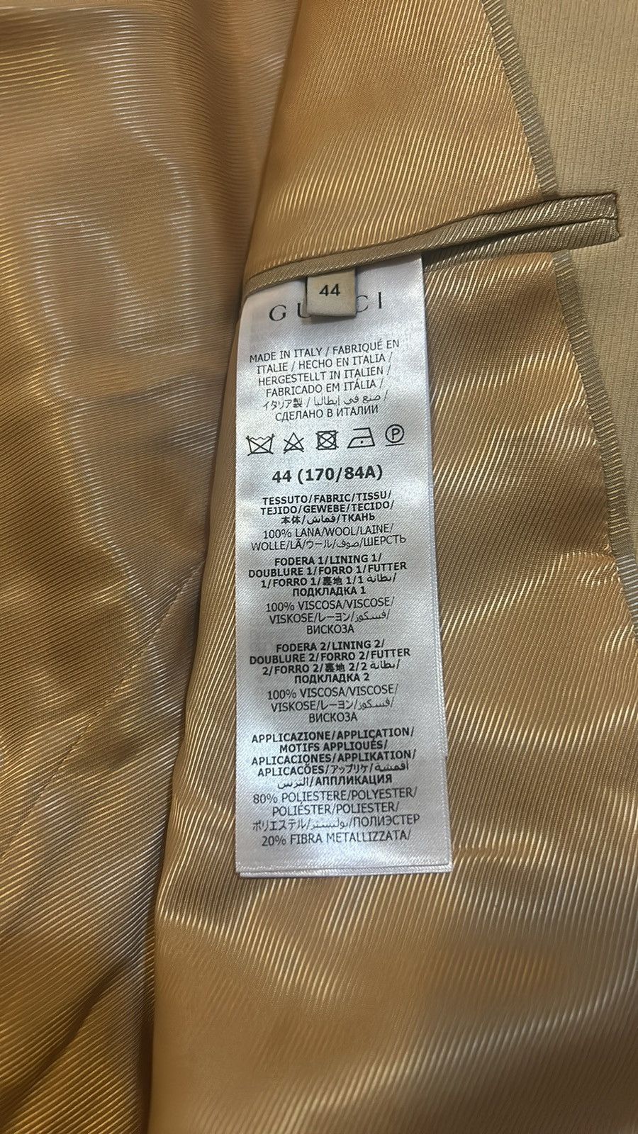 Gucci Gucci Logo Patch Single Breasted Blazer Size IT 44 Size US S / EU 44-46 / 1 - 4 Thumbnail