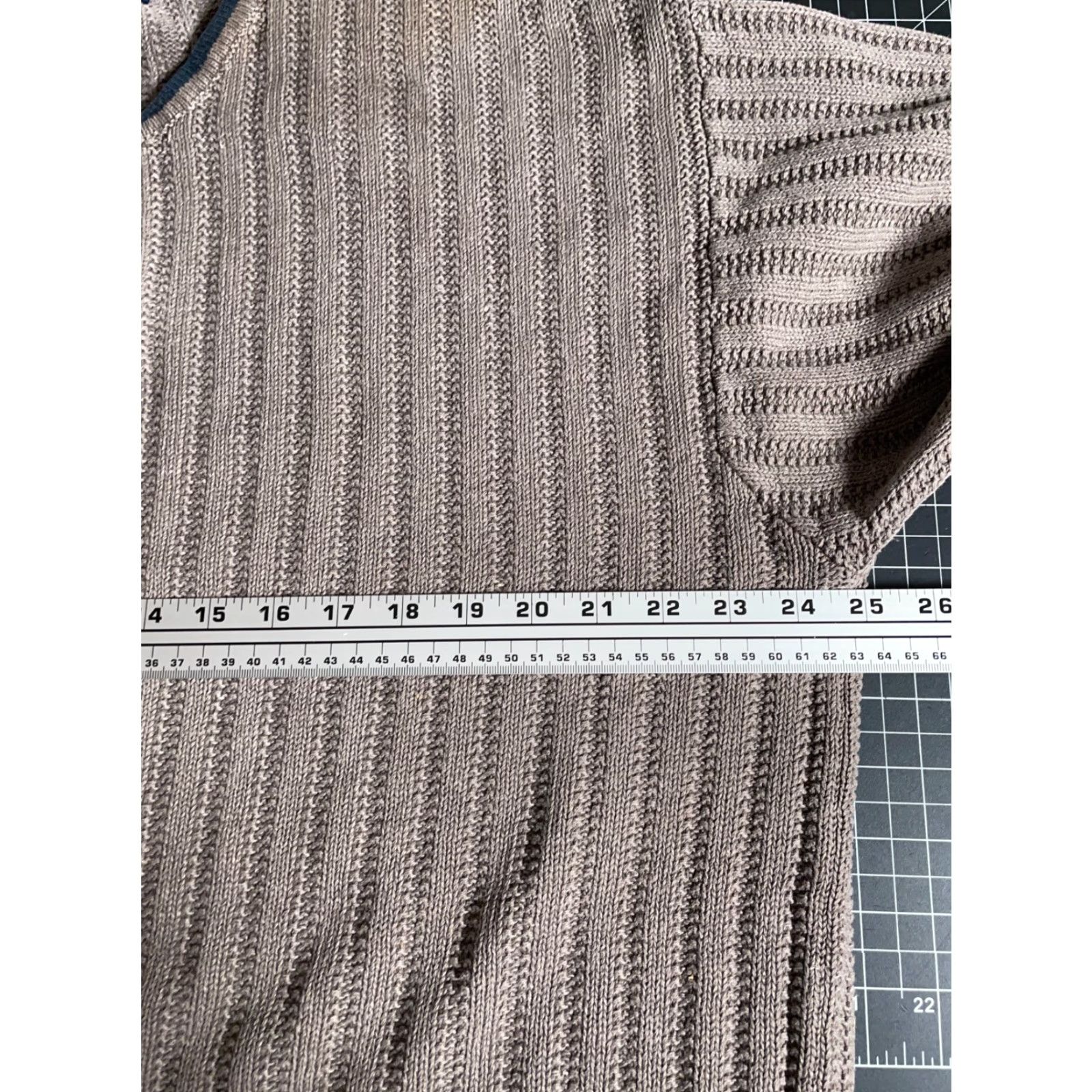 Vintage VINTAGE Structure Henley Sweater Men L Gray Brown Cotton Ramie Knit Textured Crew Neck 90s Hipster Preppy Retro Heavyweight Casual Size US L / EU 52-54 / 3 - 5 Thumbnail
