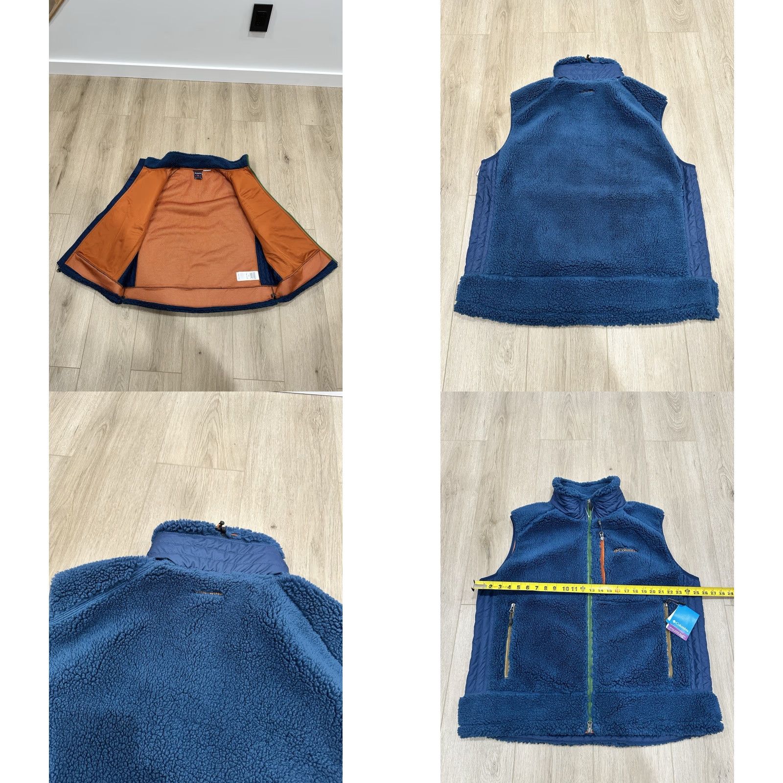 Vintage NWT Columbia Men's Vest XL Blue Orange Fleece Omni-Wind Archer Ridge Hiking Outdoor Casual Summer Fall Winter Size US XL / EU 56 / 4 - 9 Thumbnail