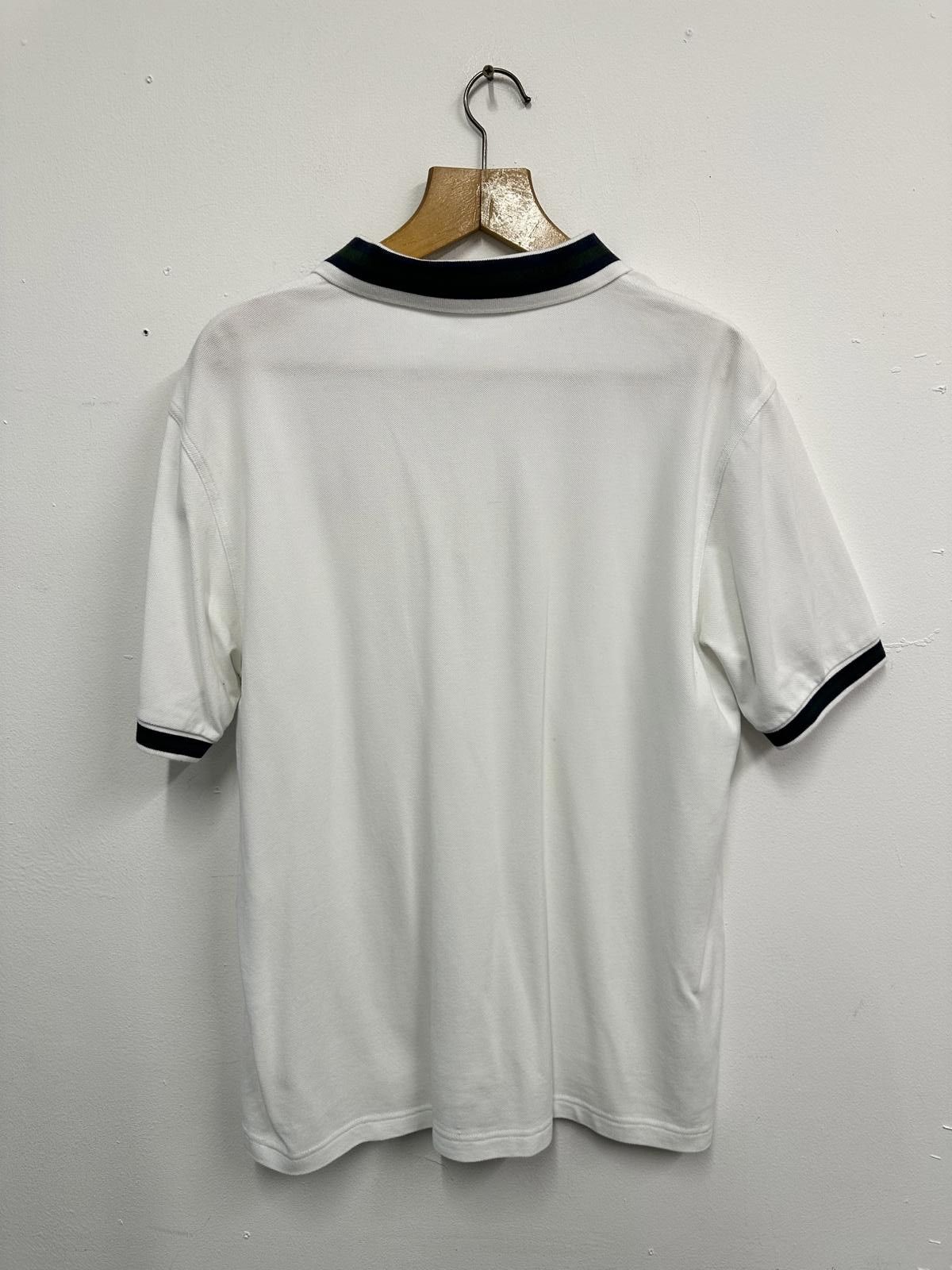Fred Perry Fred Perry White Polo Shirt with Black Trim Collar and Sleev Size US XL / EU 56 / 4 - 4 Thumbnail