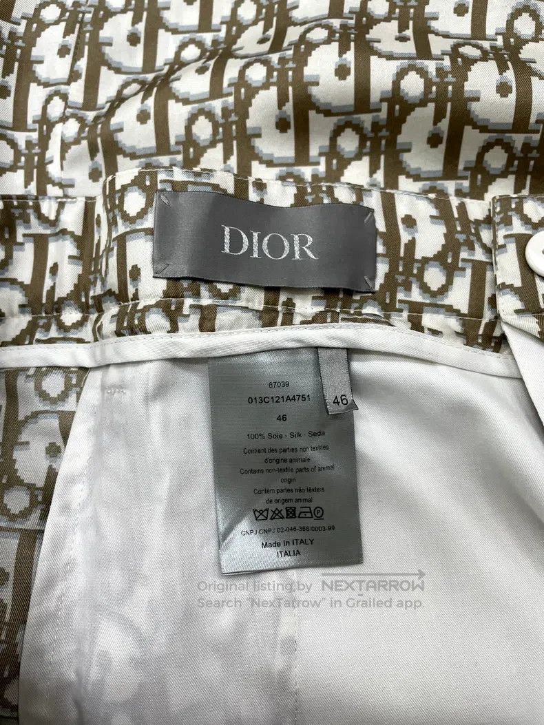 Dior Dior Old flower full logo silk shorts Size US 30 / EU 46 - 4 Thumbnail