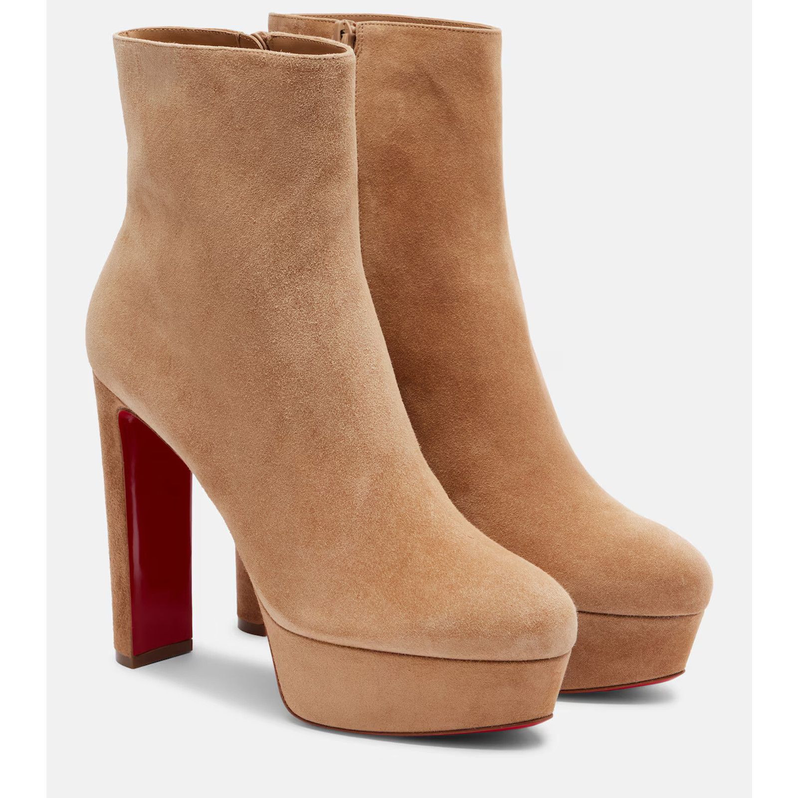Christian Louboutin Christian Louboutin Loo Booty 130 Lionne Beige Suede 38 Size US 8 / IT 38 - 5 Thumbnail
