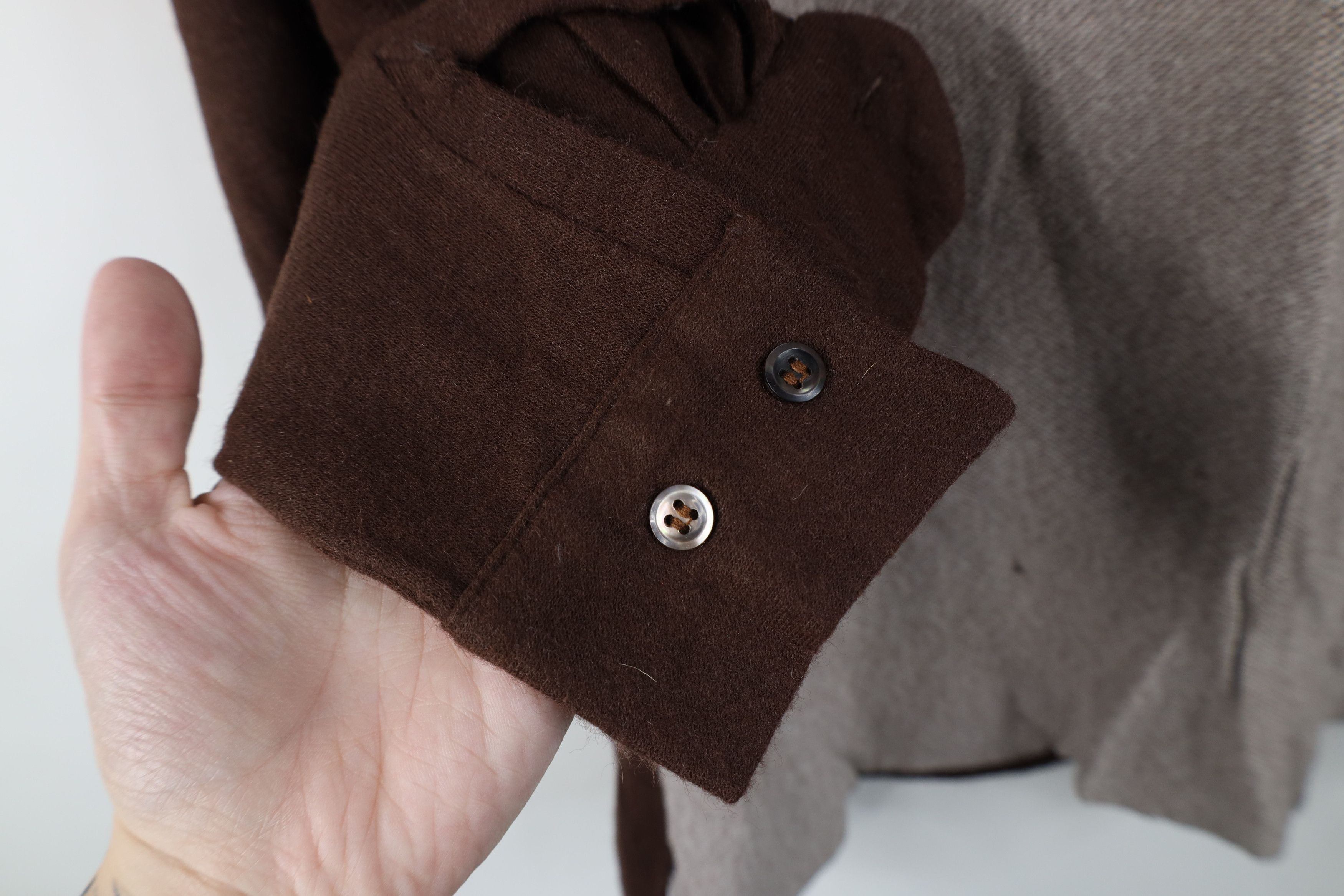 Vintage Vintage 50s 60s Streetwear Looped Collar Knit Polo Brown USA Size US L / EU 52-54 / 3 - 8 Thumbnail