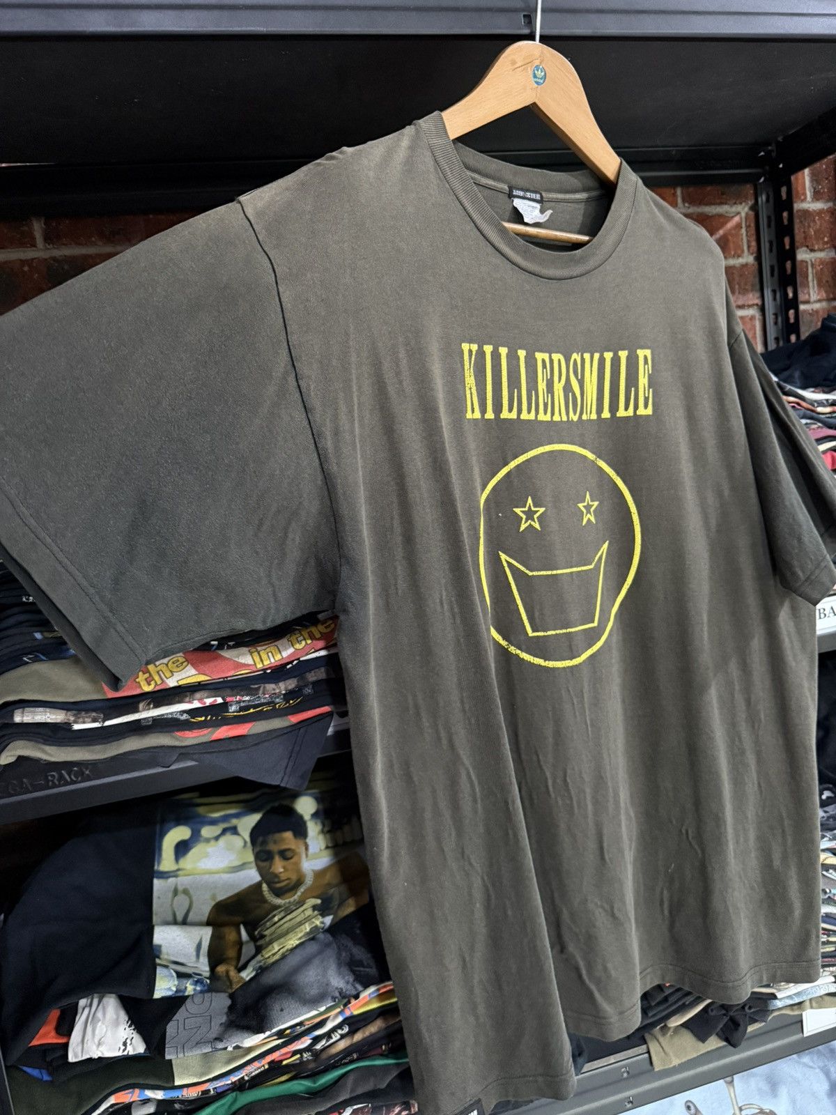 Anime × Japanese Brand × Vintage Thrashed Vintage Monster Killer Smile Sun Faded Grunge Tee Size US XL / EU 56 / 4 - 8 Thumbnail