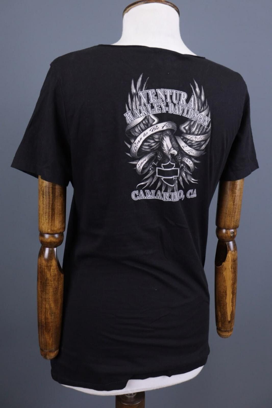 Designer Harley Davidson Black Big Logo Drawstring Top Tunic Shirt Size ONE SIZE - 12 Thumbnail
